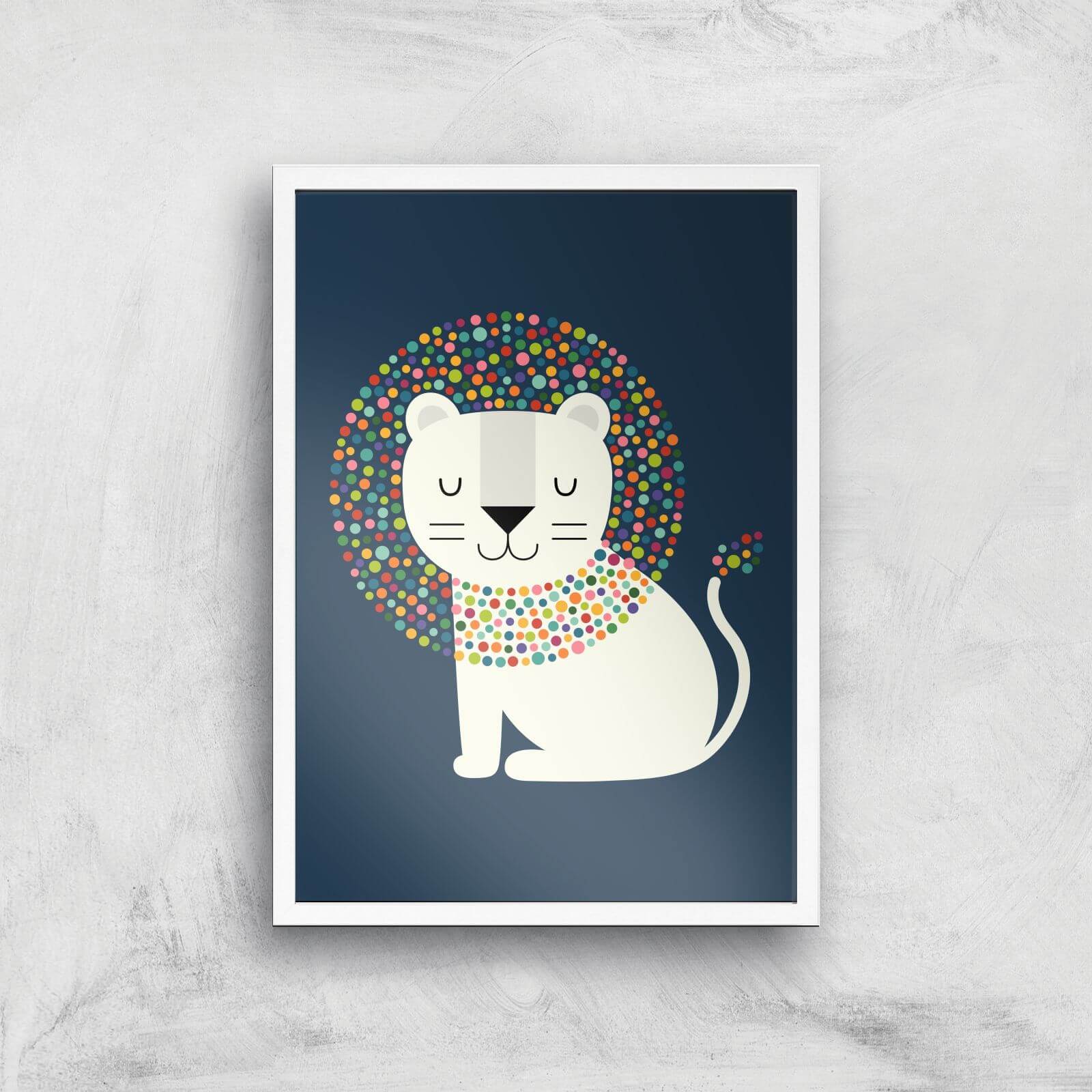 Andy Westface As A Lion Giclee Art Print - A2 - White Frame