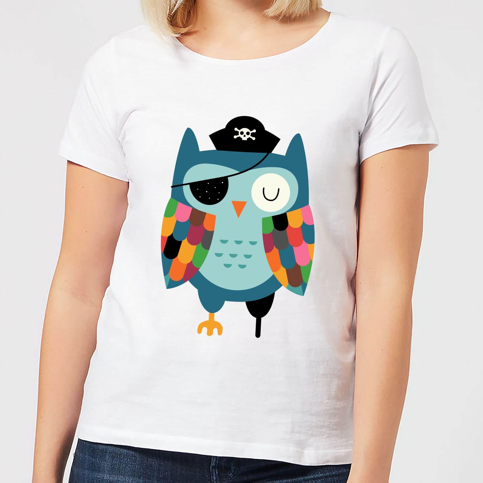 Andy Westface Captain Whooo Women's T-Shirt - White - S - White