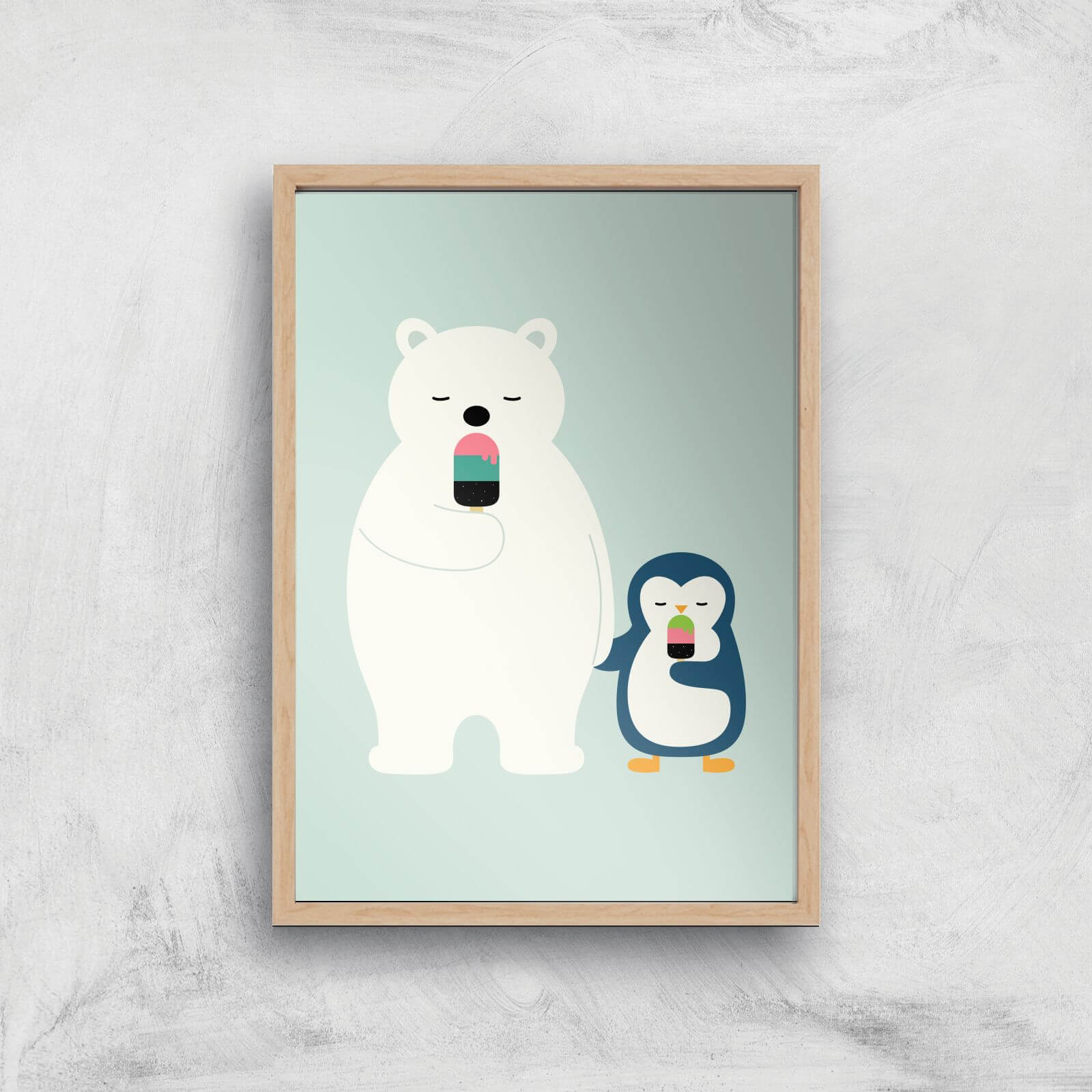 Andy Westface Stay Cool Giclee Art Print - A4 - Wooden Frame