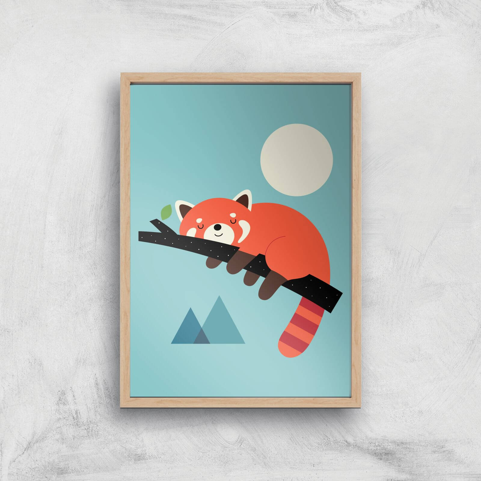 Andy Westface Nap Time Giclee Art Print - A4 - Wooden Frame