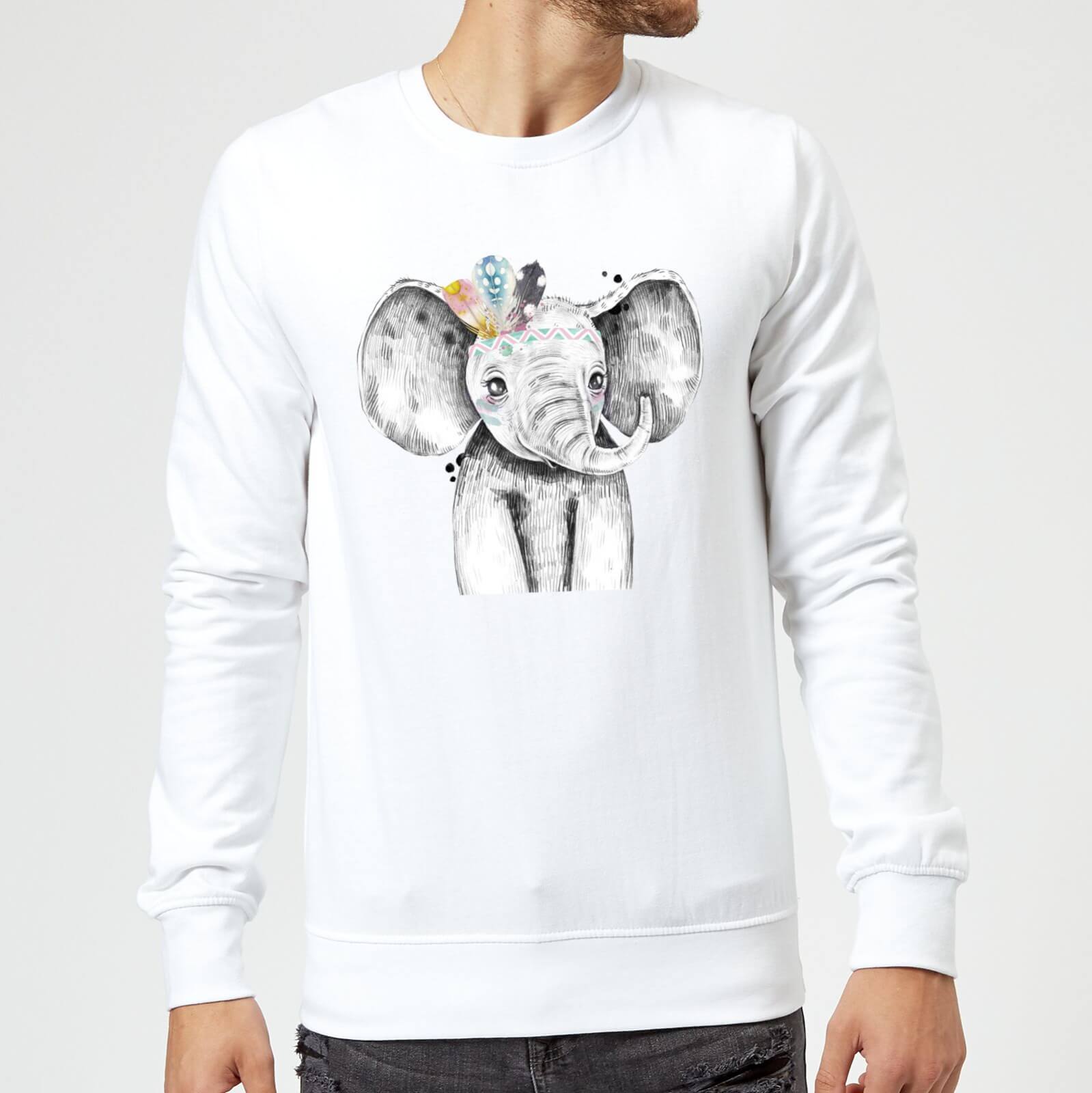 Indie Elephant Sweatshirt - White - S - White