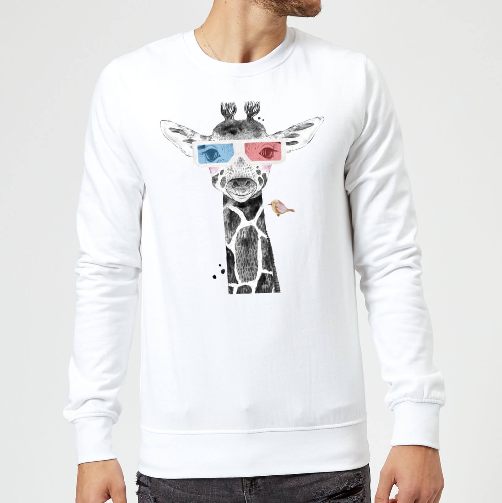 3D Giraffe Sweatshirt - White - S - White