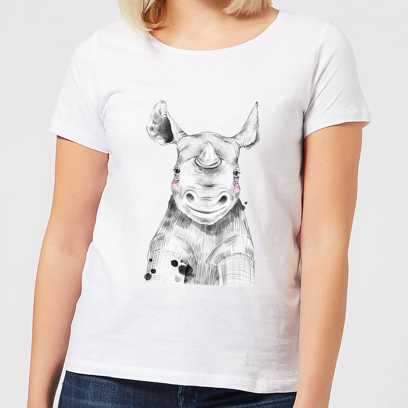 Blushed Rhino Women's T-Shirt - White - S - White