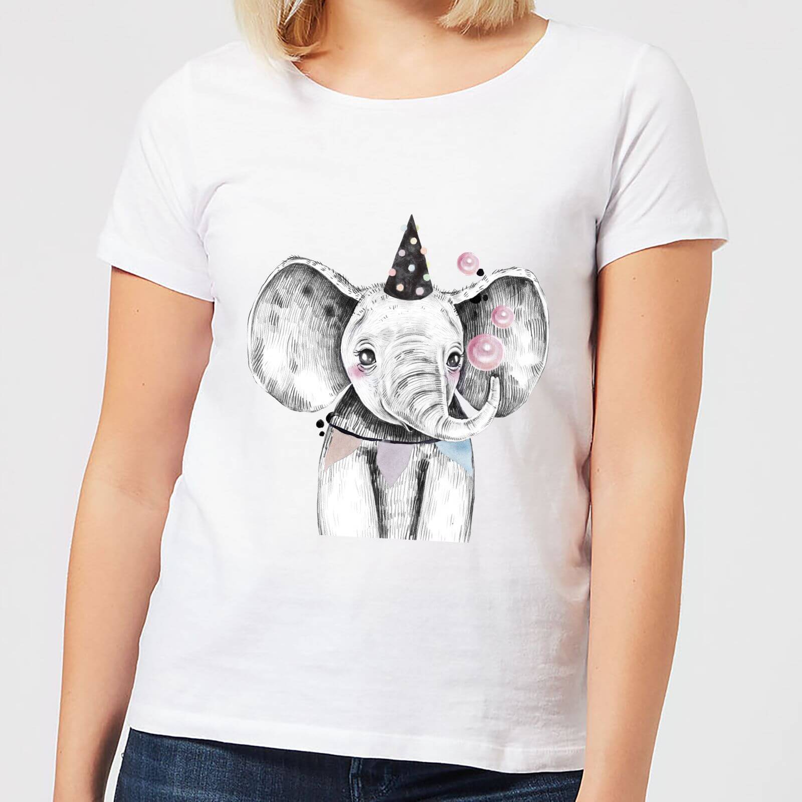 Party Elephant Women's T-Shirt - White - S - White