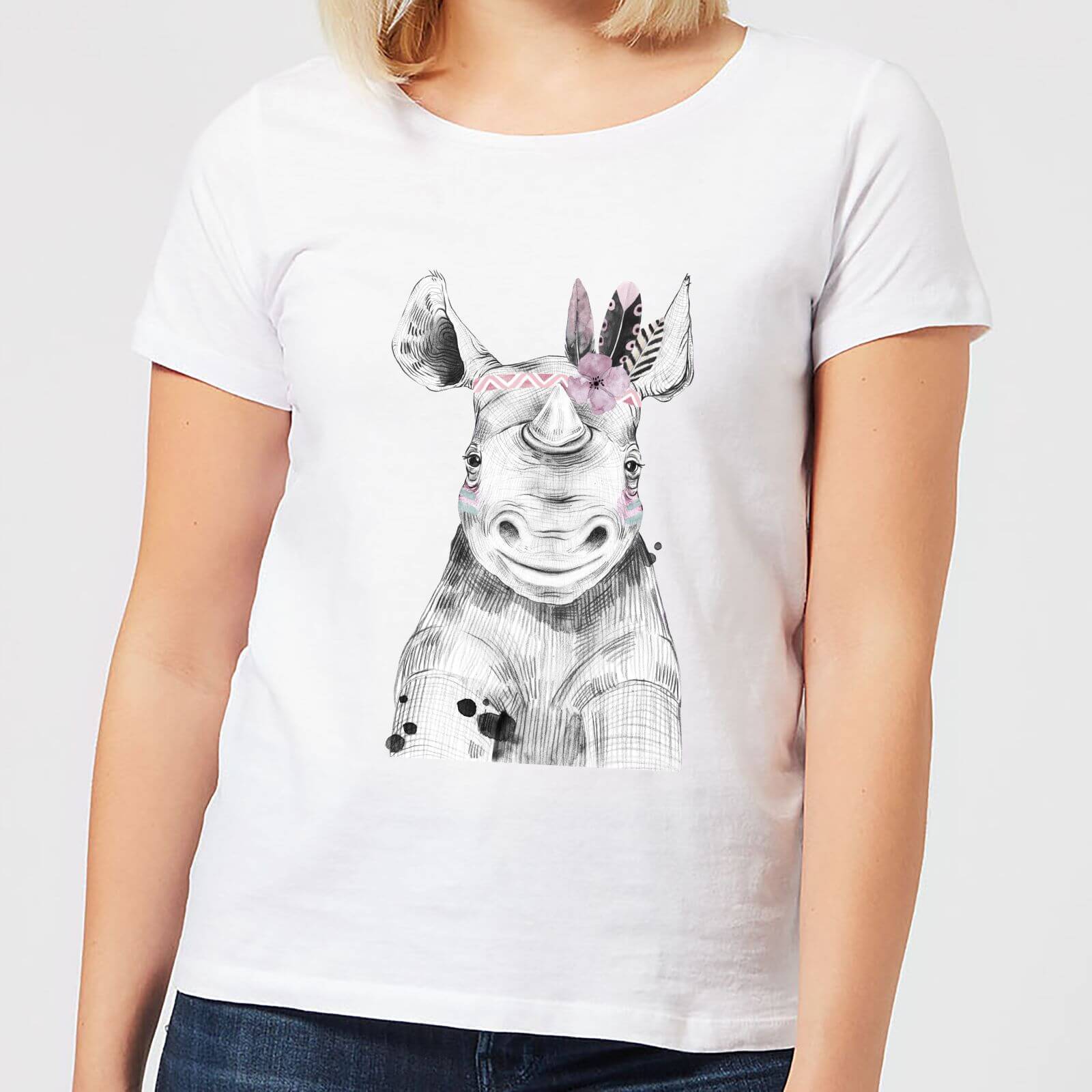 Indie Rhino Women's T-Shirt - White - XL - White