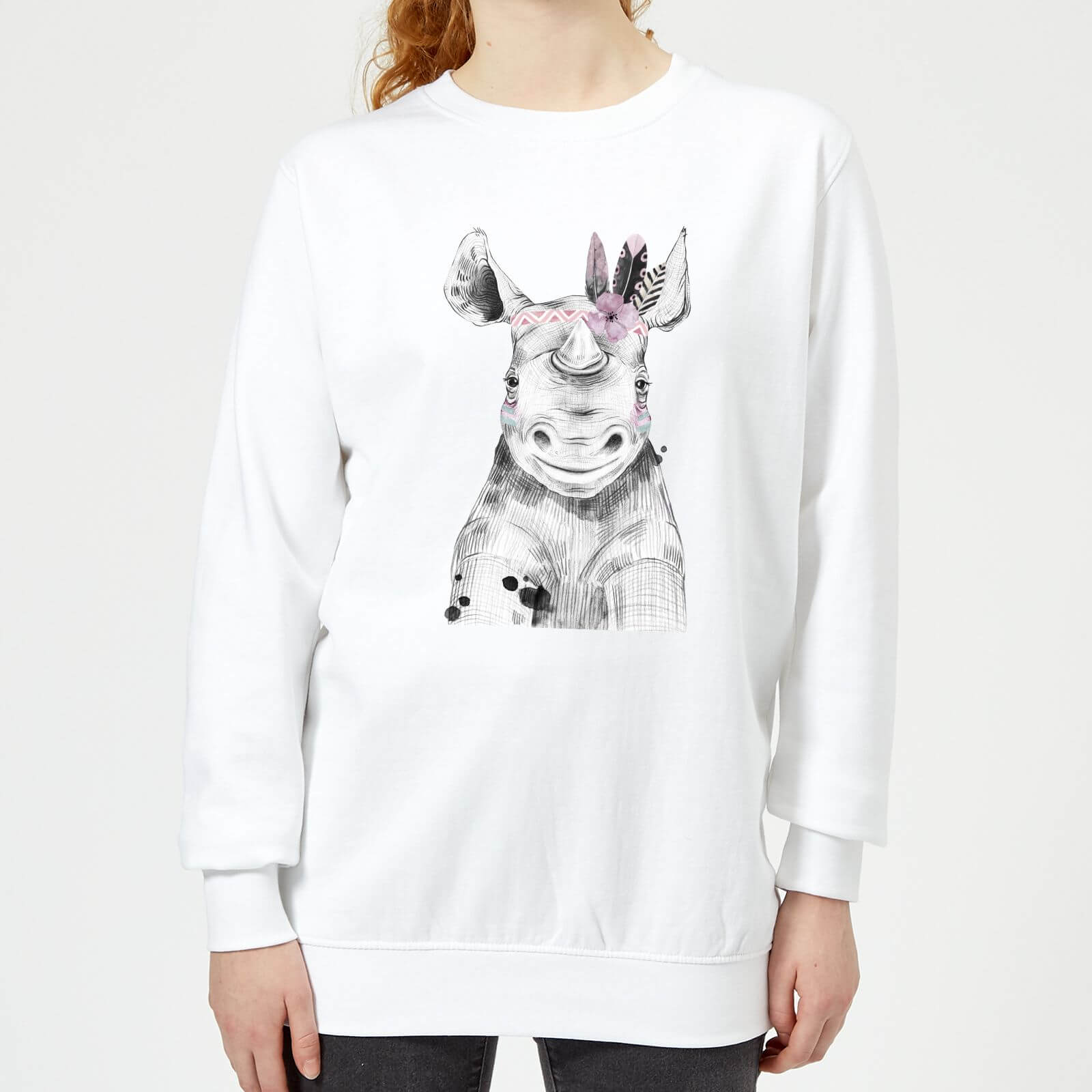 Indie Rhino Women's Sweatshirt - White - XS - White