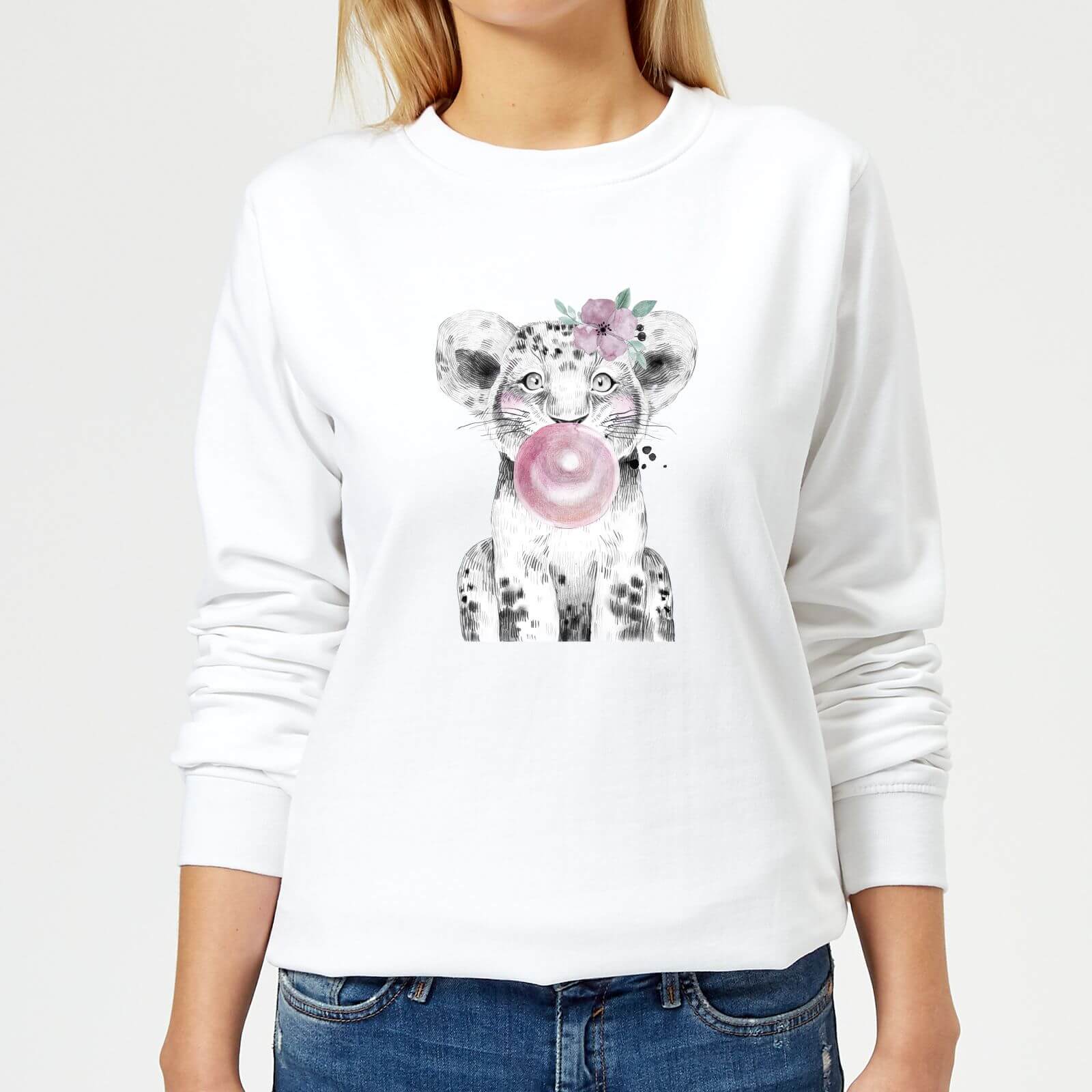 Bubblegum Cub Women's Sweatshirt - White - XS - White