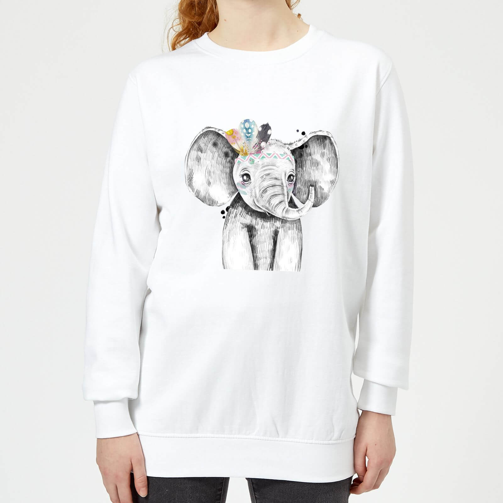 Indie Elephant Women's Sweatshirt - White - XS - White