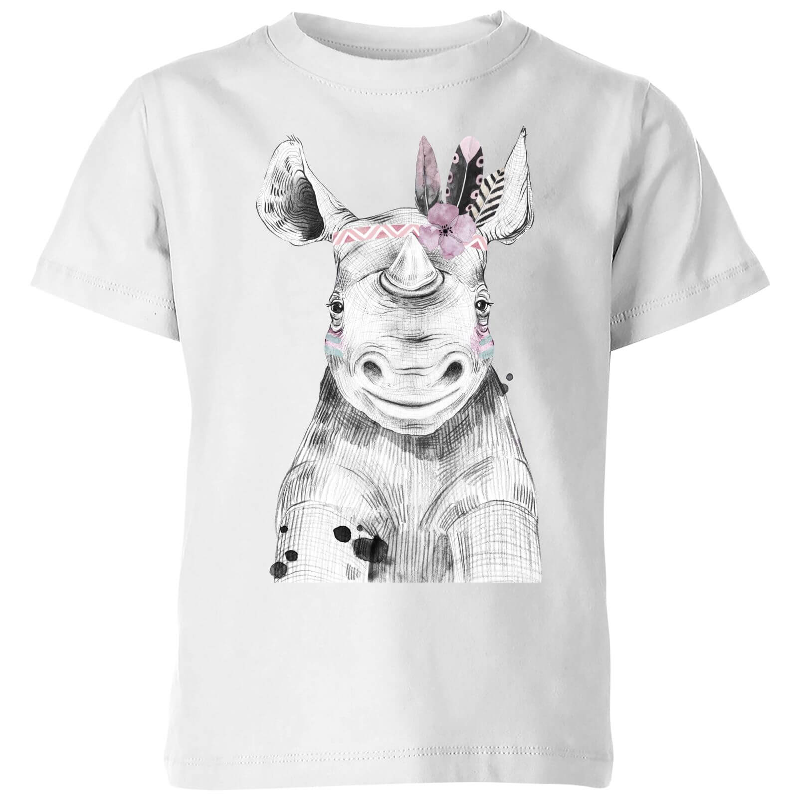 Indie Rhino Kids' T-Shirt - White - 3-4 Years - White