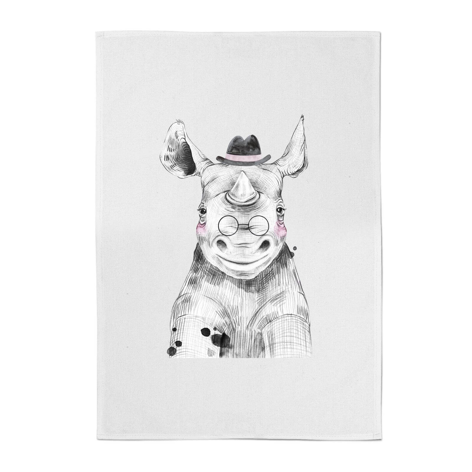 Literate Rhino Cotton Tea Towel
