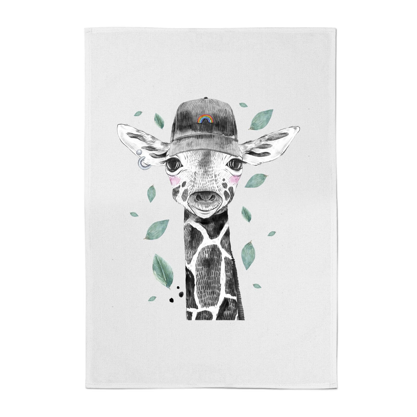 Rainbow Giraffe Cotton Tea Towel