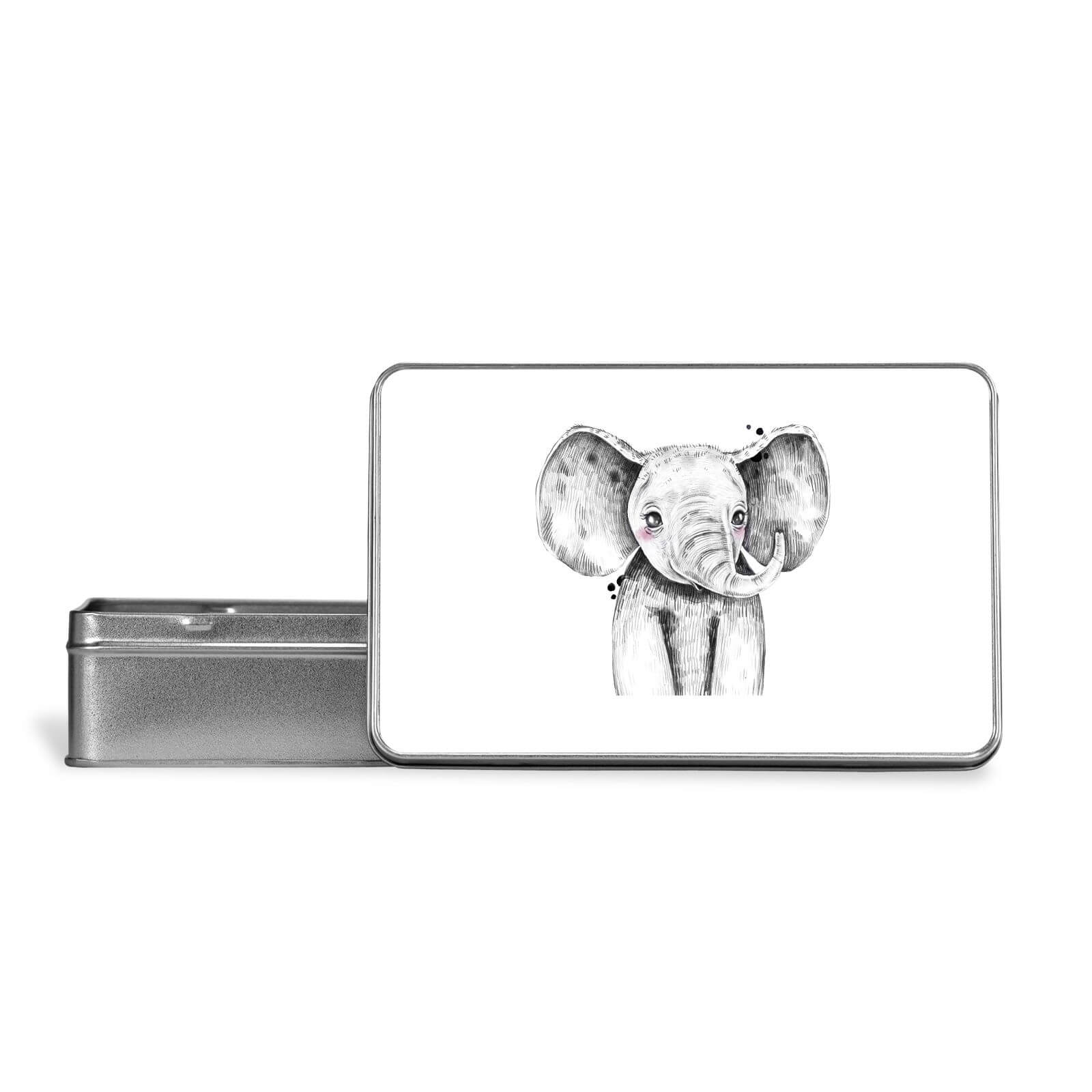 Cute Elephant Metal Storage Tin