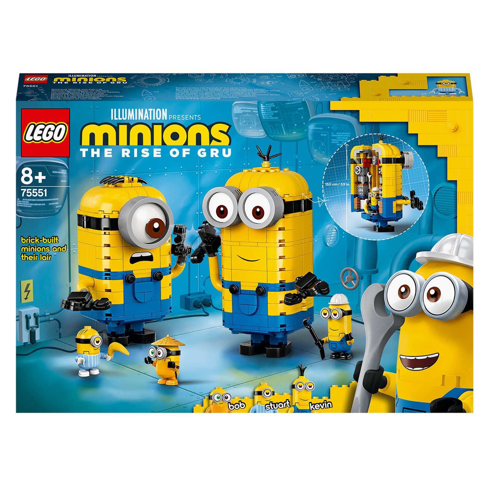 lego minions: brick-built minions: & their lair set (75551)