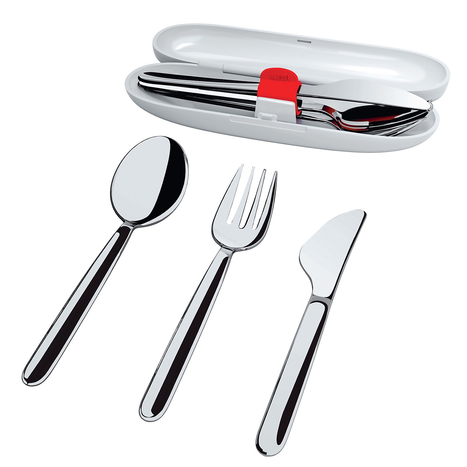 Image of Alessi Travel Cutlery - Silver