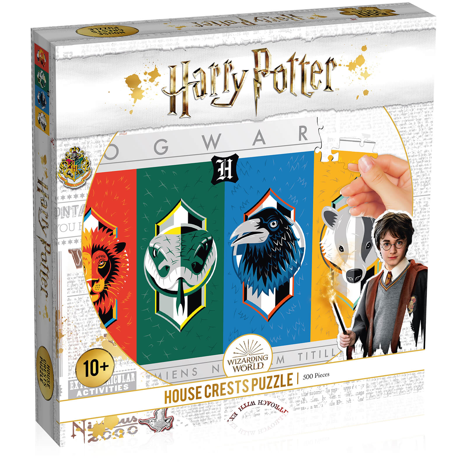 Image of 500 Piece Jigsaw Puzzle - Harry Potter House Crests Edition