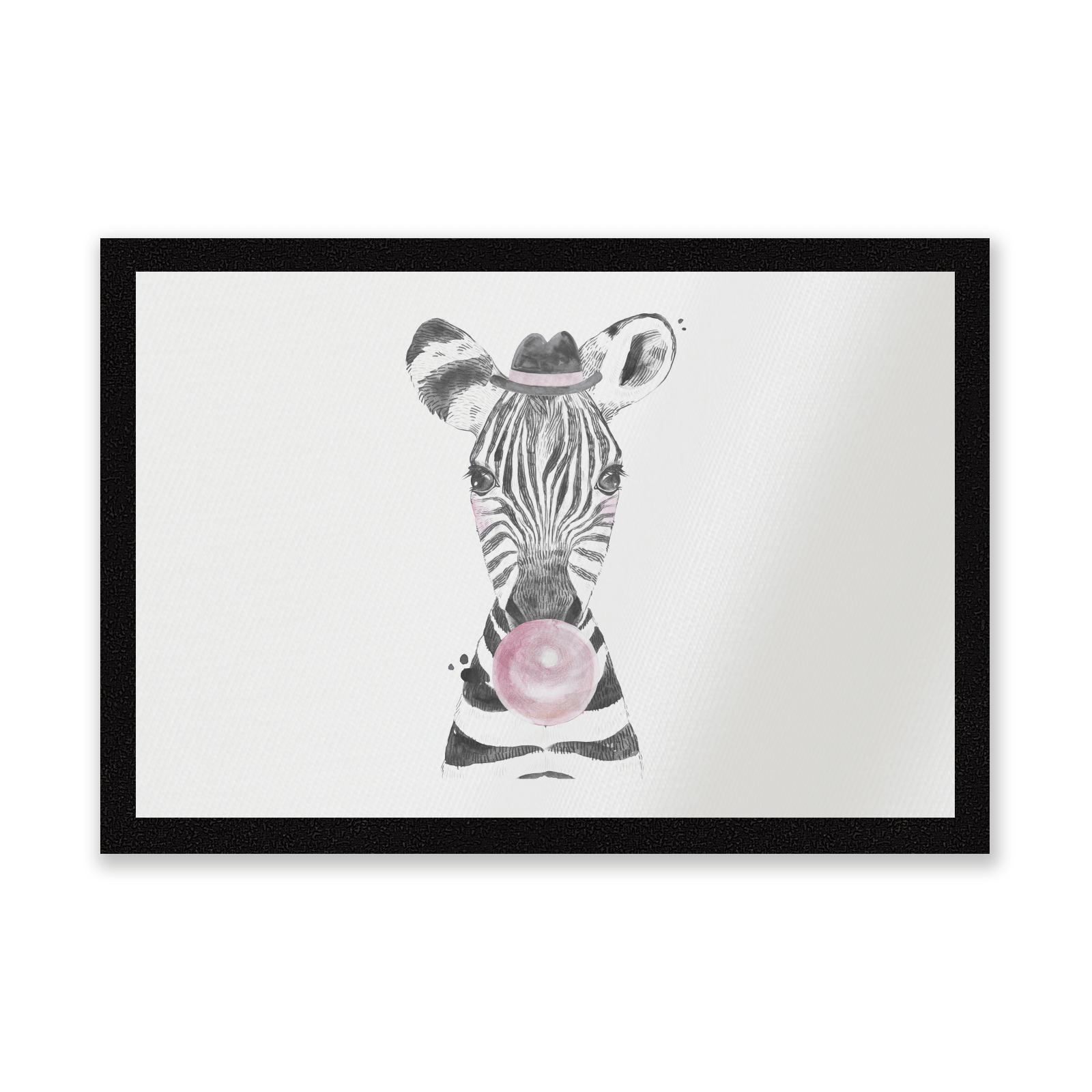 Bubblegum Zebra Entrance Mat