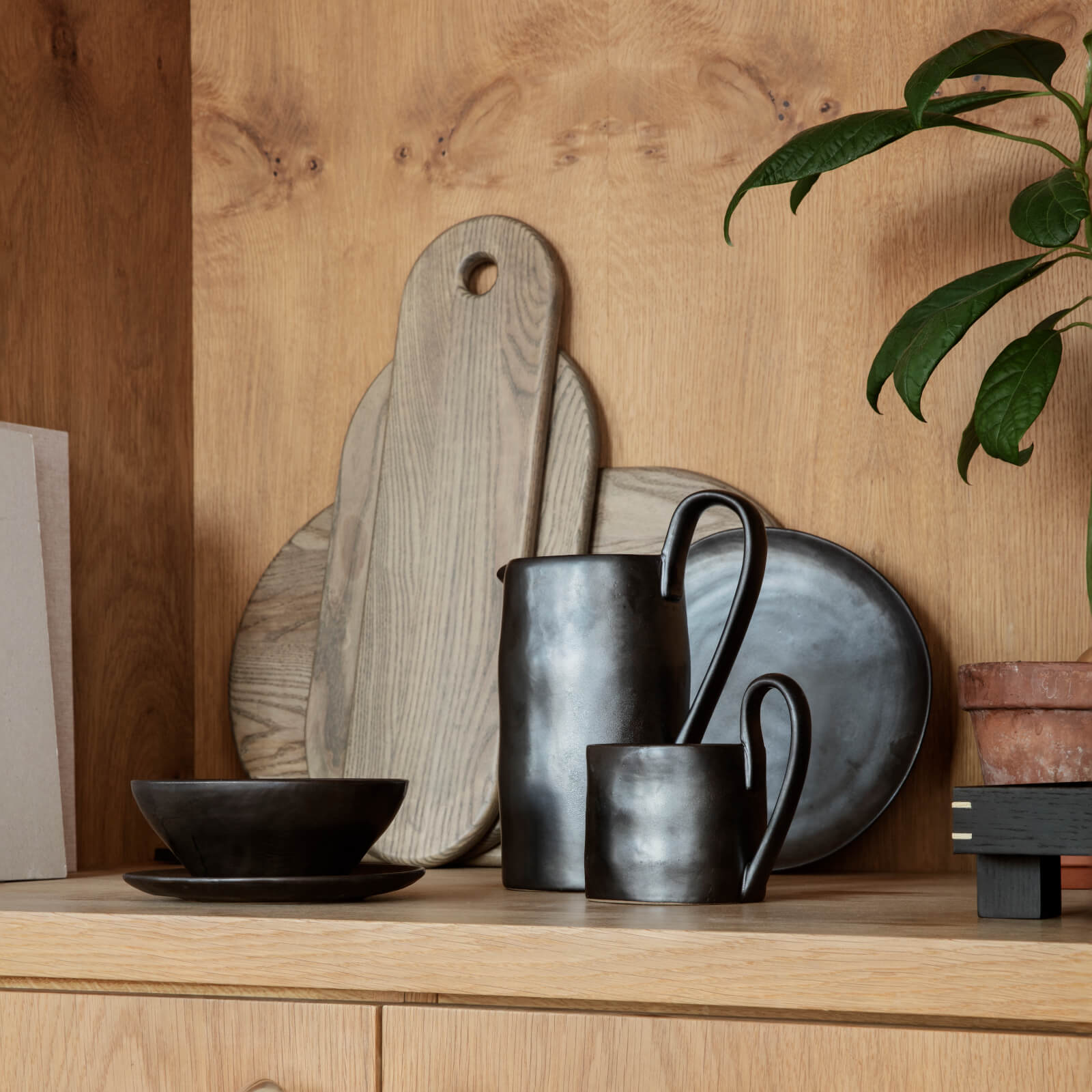 Ferm Living - Flow Bowl Medium Black - One Size