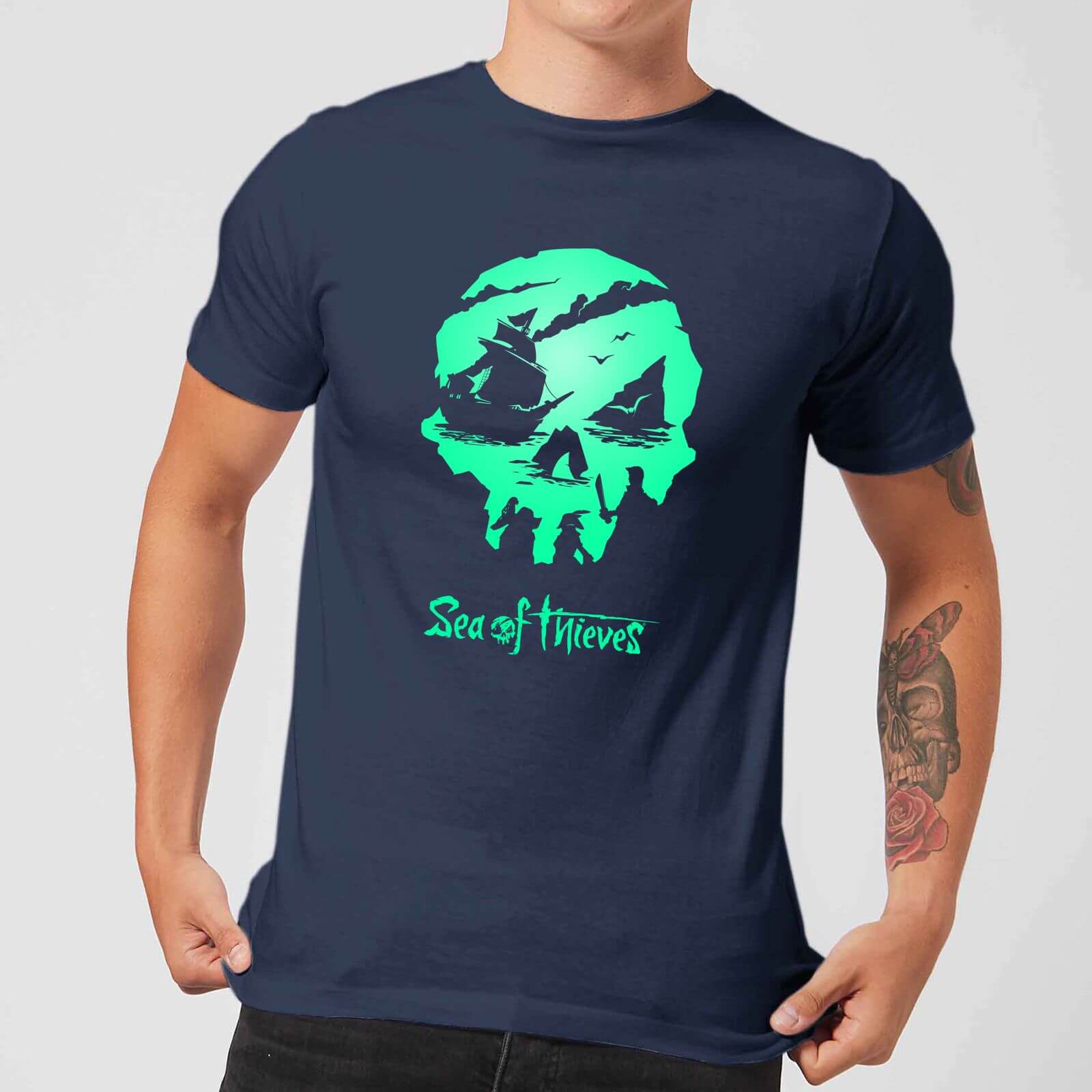 

Sea Of Thieves 2nd Anniversary Logo Men's T-Shirt - Navy - L - Blu Navy