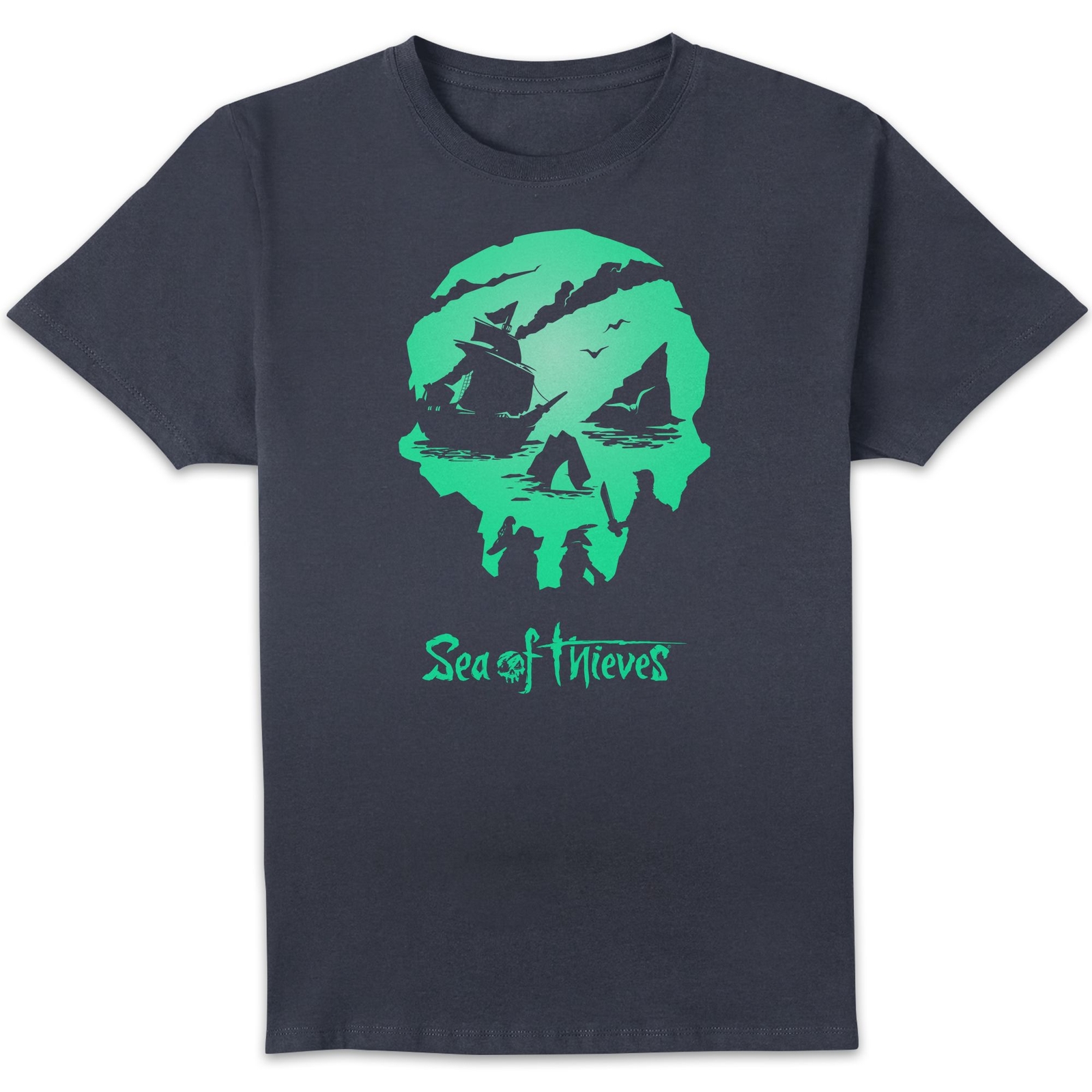 Sea Of Thieves 2nd Anniversary Logo Unisex T-Shirt - Navy - S