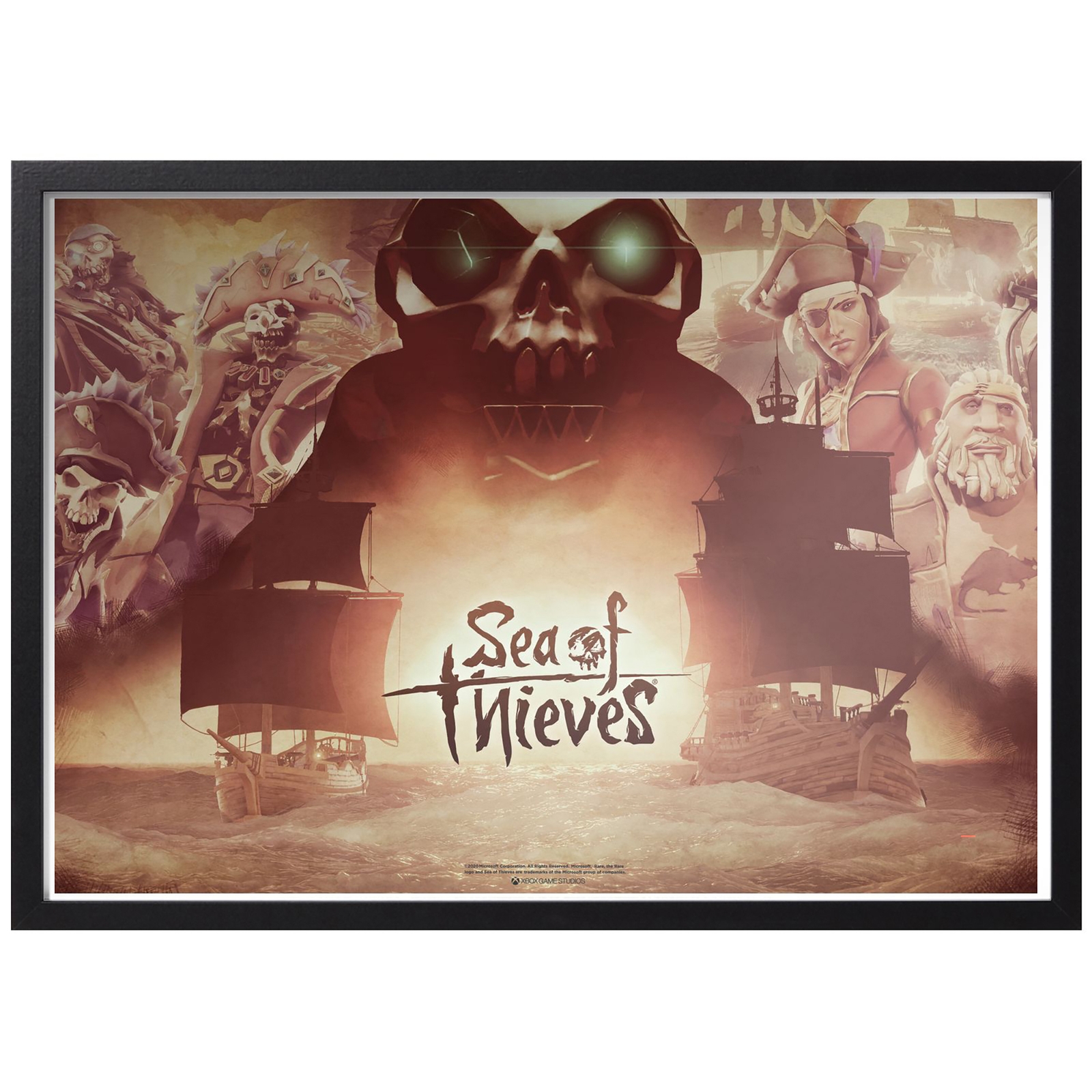 Sea Of Thieves 2nd Anniversary Giclee Art Print - A4 - Black Frame