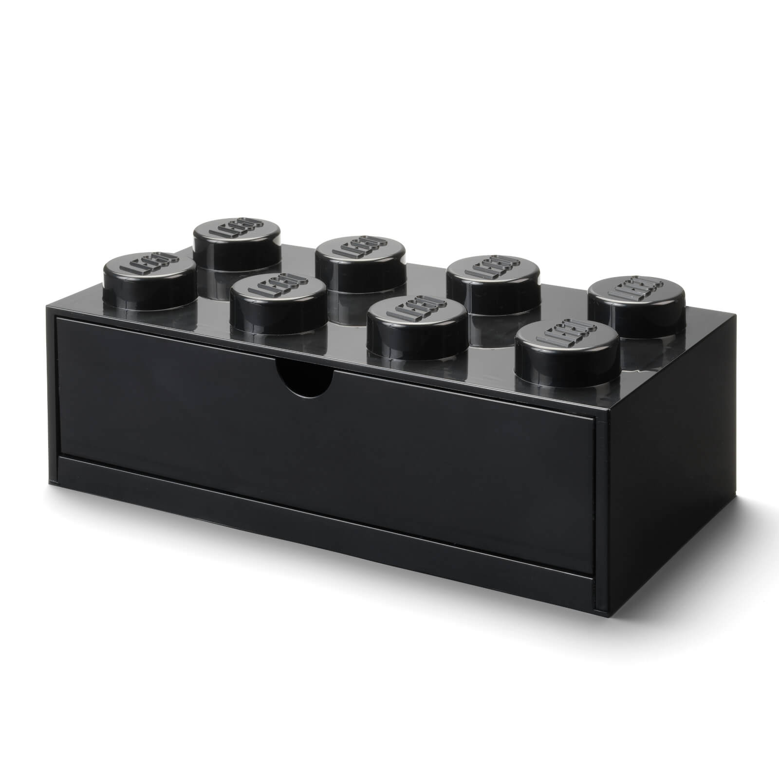 Brique Noire de Rangement LEGO à tiroir et à 8 tenons
