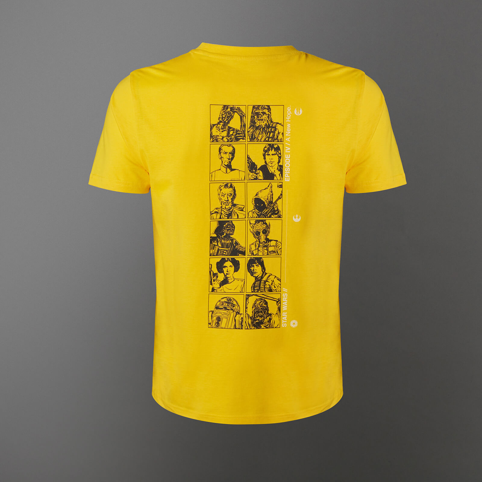 Star Wars A New Hope Lineup Unisex T-Shirt - Yellow - XS - Yellow