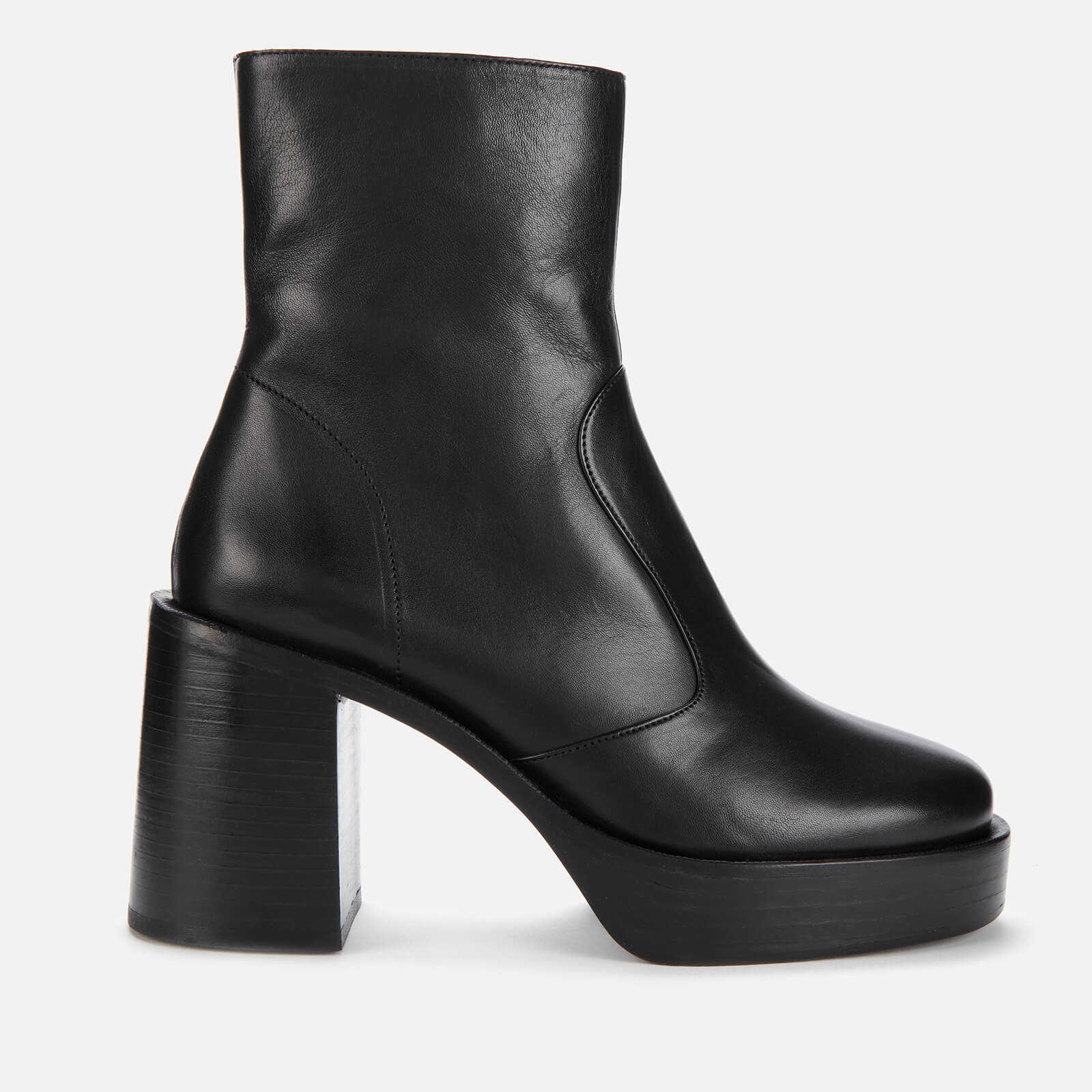Simon Miller Women's Low Raid Leather Platform Boots - Black - UK 5