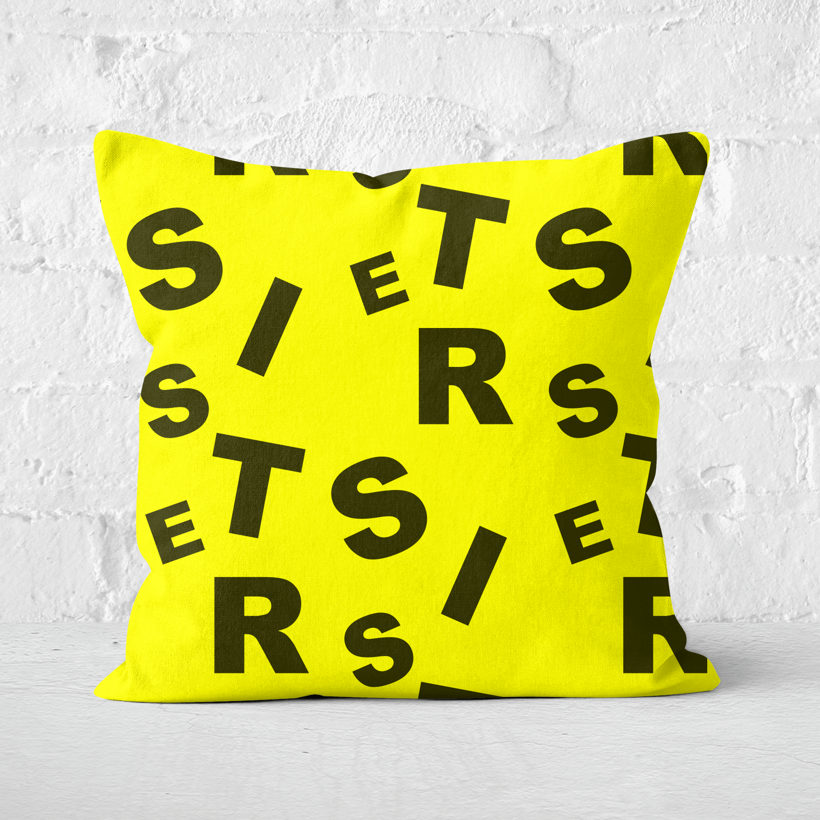 Sister Pattern Square Cushion - 60x60cm - Soft Touch