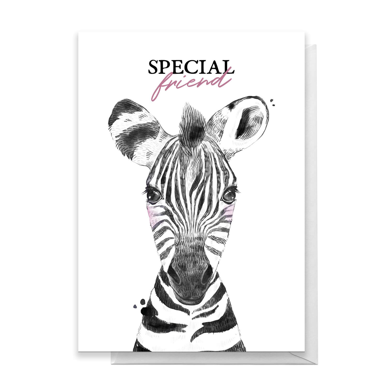 Special Friend Zebra Greetings Card - Standard Card