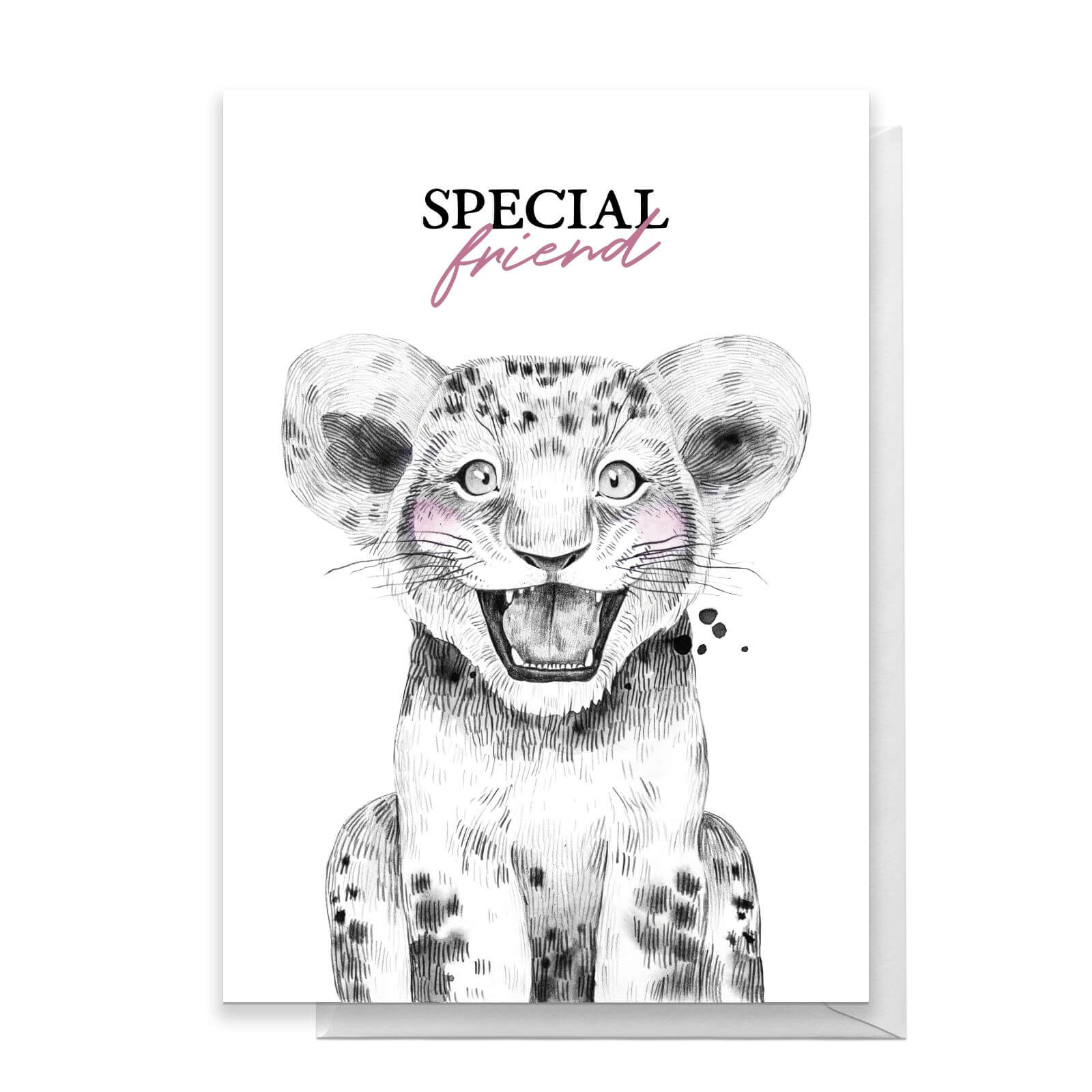 Special Friend Lion Cub Greetings Card - Standard Card