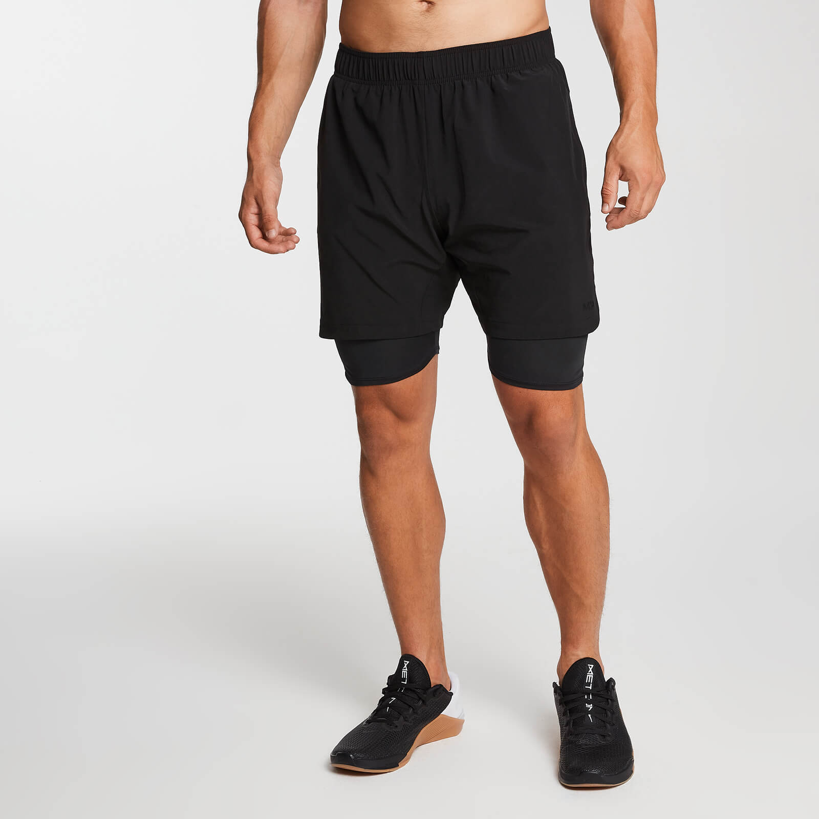 MP Men's Essentials 2-in-1 Training Shorts - Black - XXXL