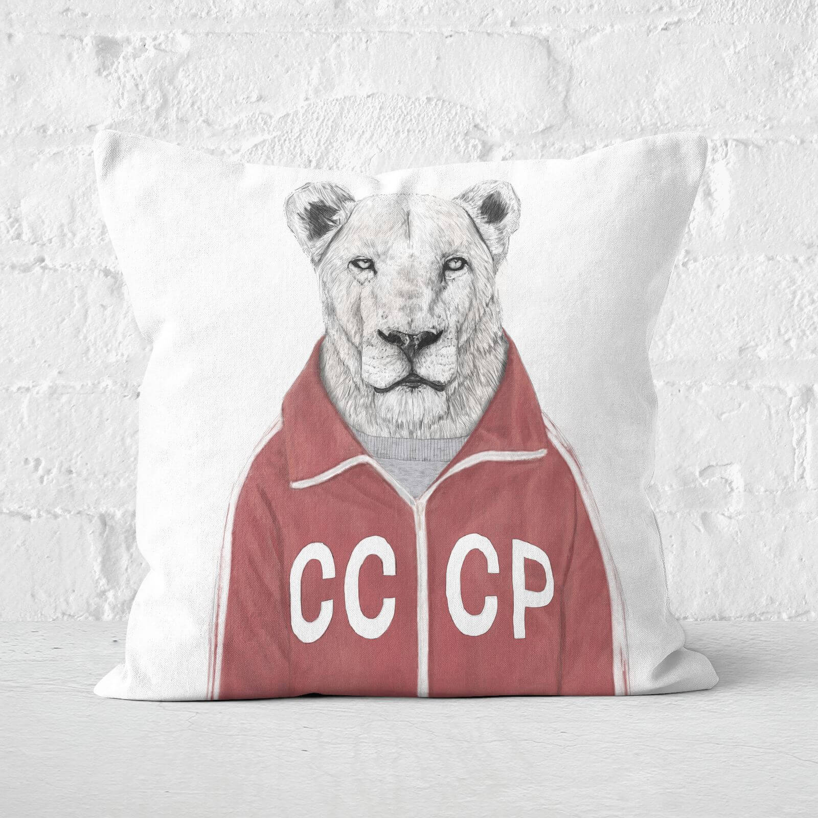 Soviet Lion Cushion Square Cushion - 60x60cm - Soft Touch