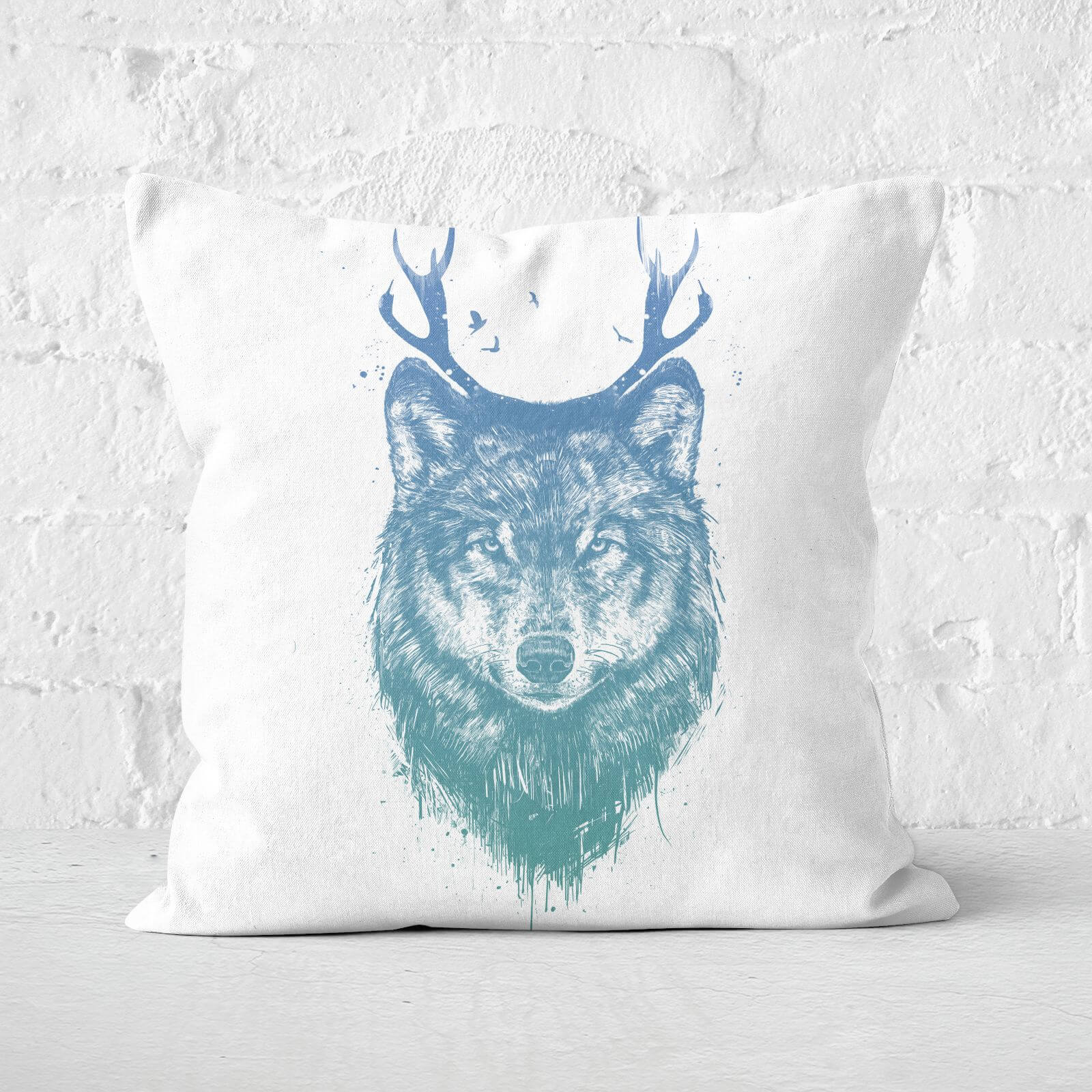 Deer Wolf Cushion Square Cushion - 60x60cm - Soft Touch