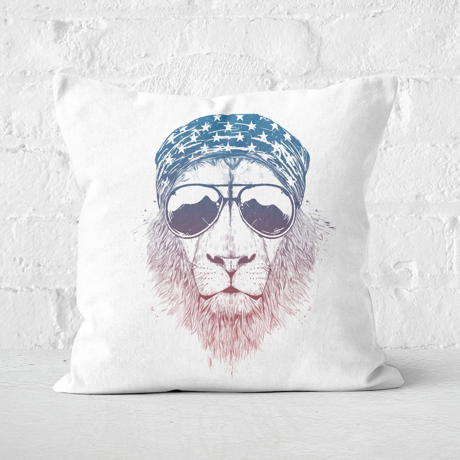 Wild Lion Cushion Square Cushion - 60x60cm - Soft Touch