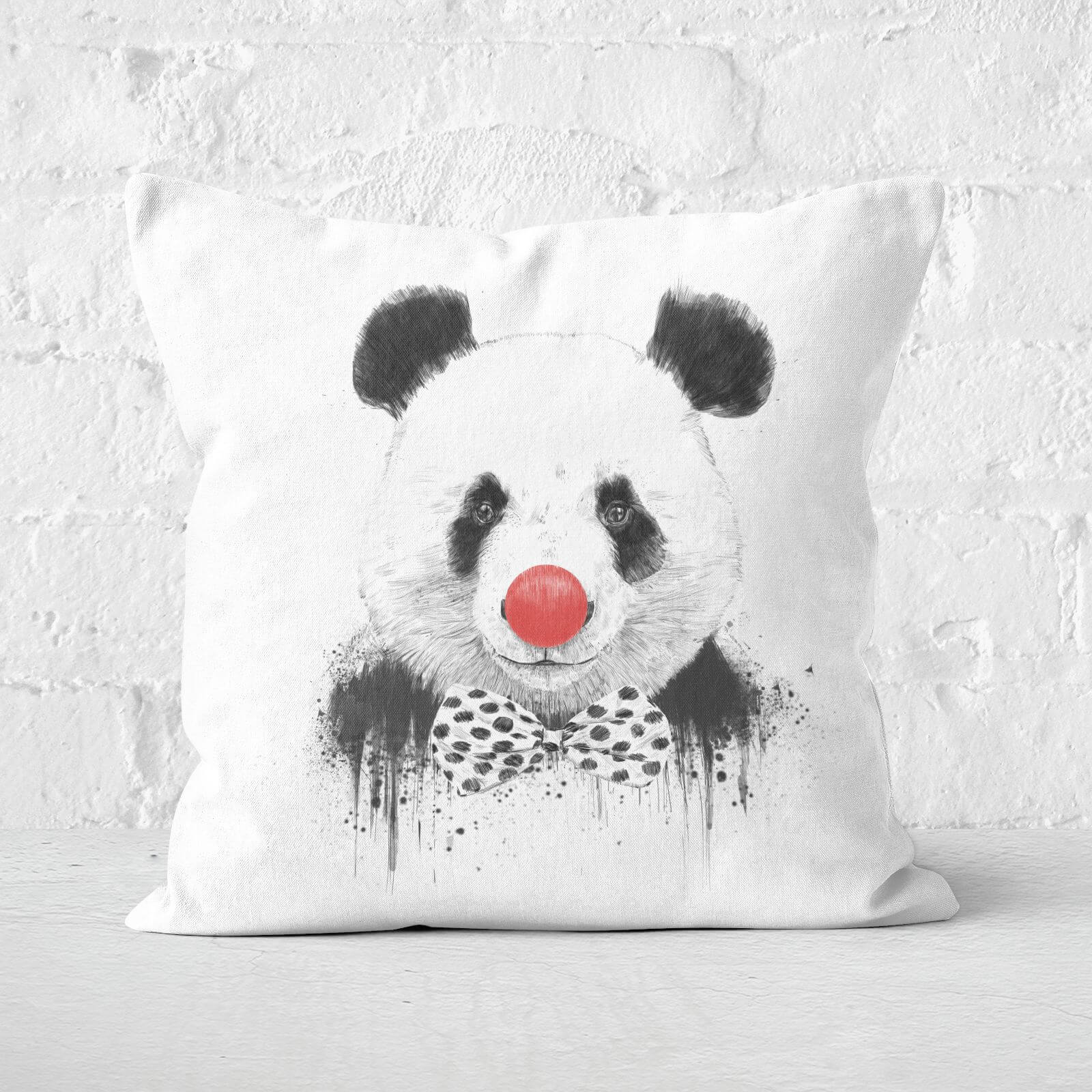 Clown Panda Cushion Square Cushion - 60x60cm - Soft Touch