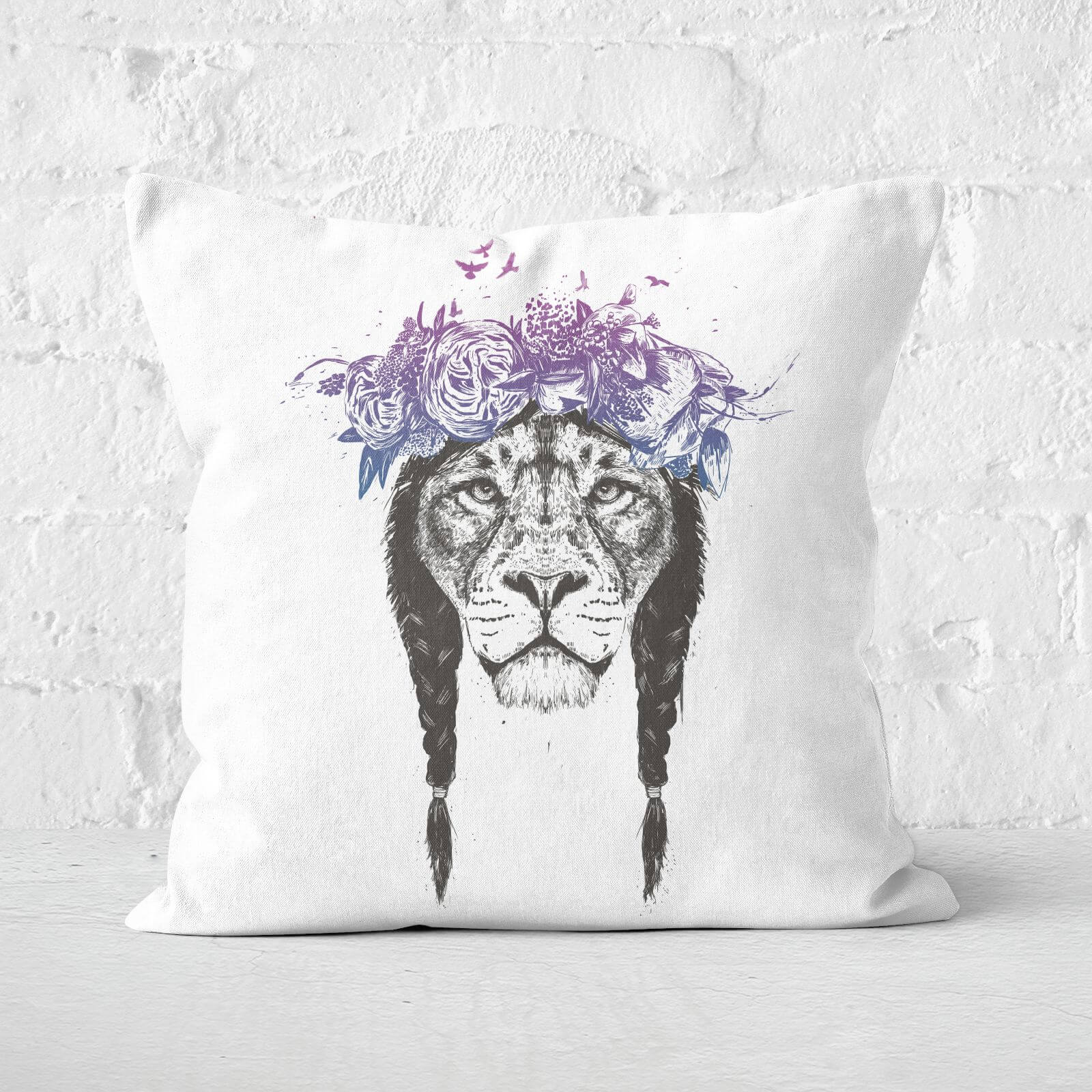 King Of Lions Cushion Square Cushion - 60x60cm - Soft Touch