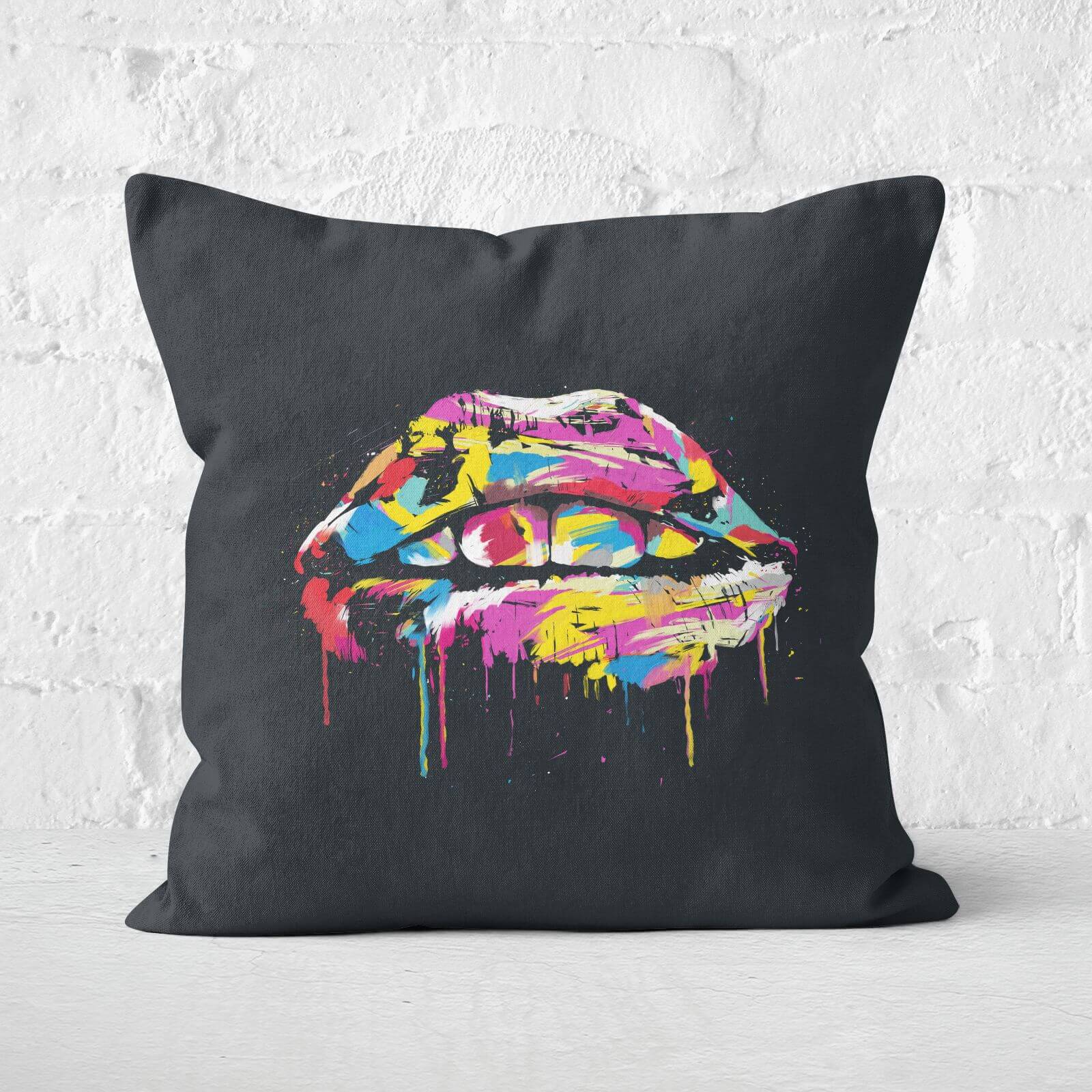 Colorful Lips Cushion Square Cushion - 60x60cm - Soft Touch