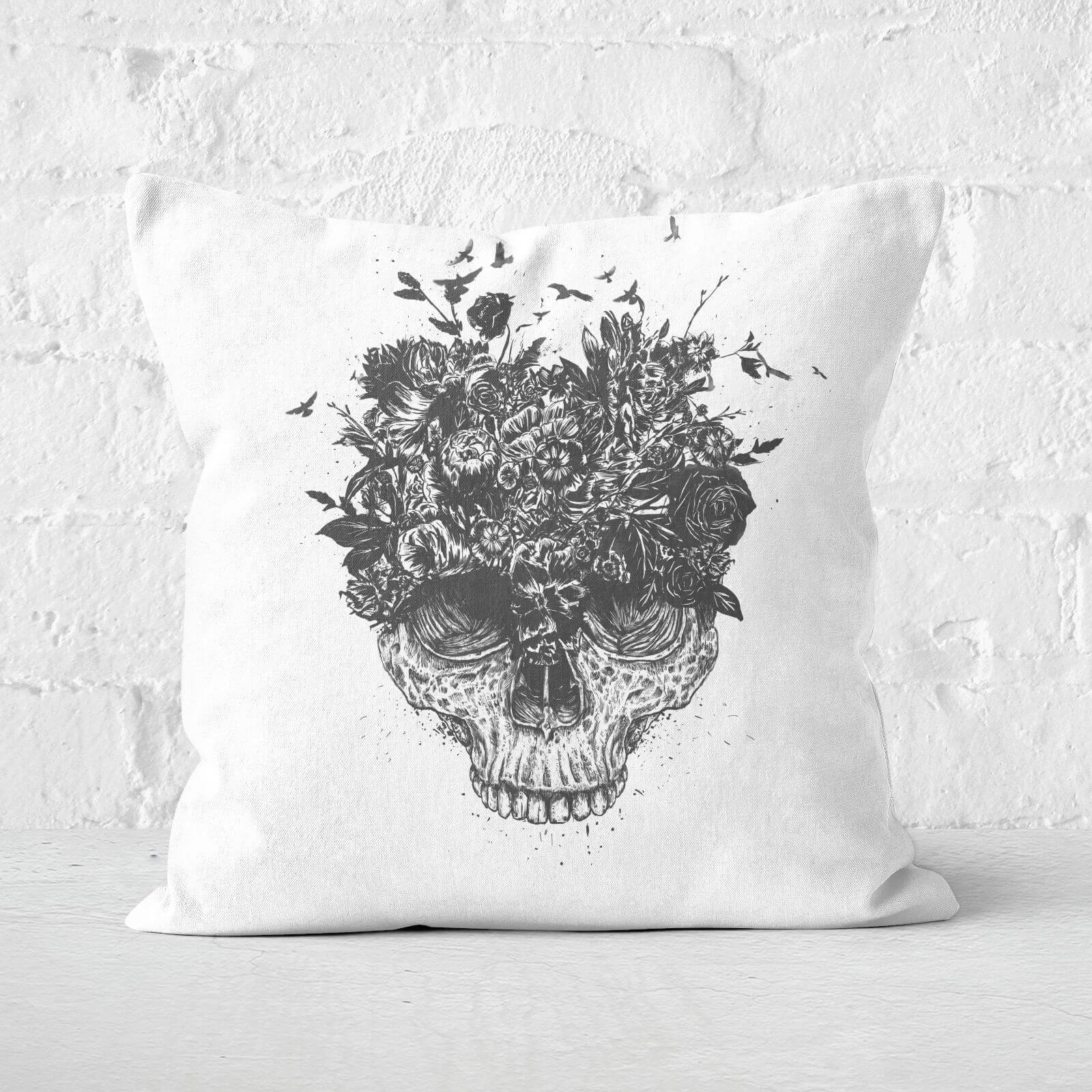 My Head Is A Jungle Black And White Cushion Square Cushion - 60x60cm - Soft Touch