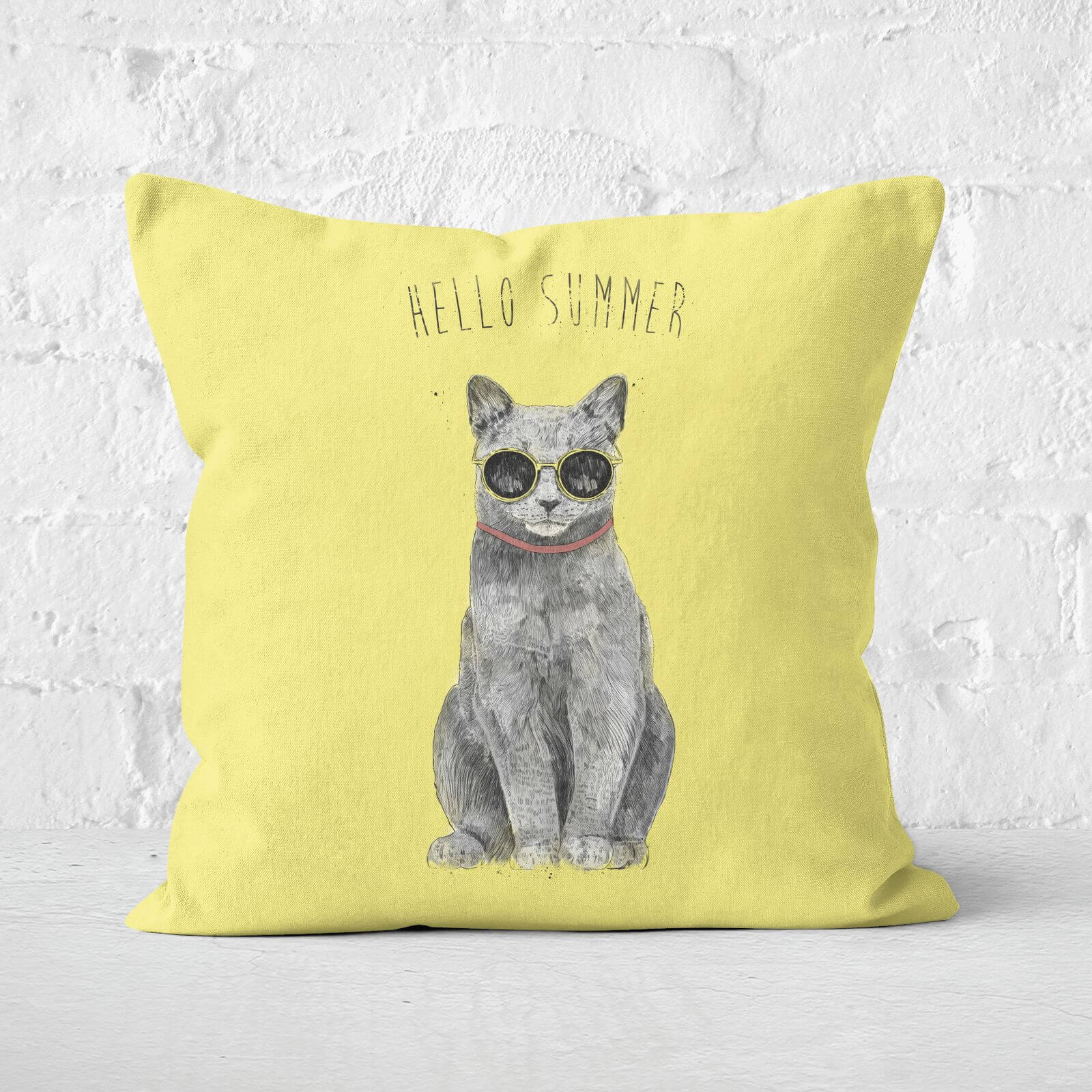 Hello Summer Cushion Square Cushion - 50x50cm - Soft Touch