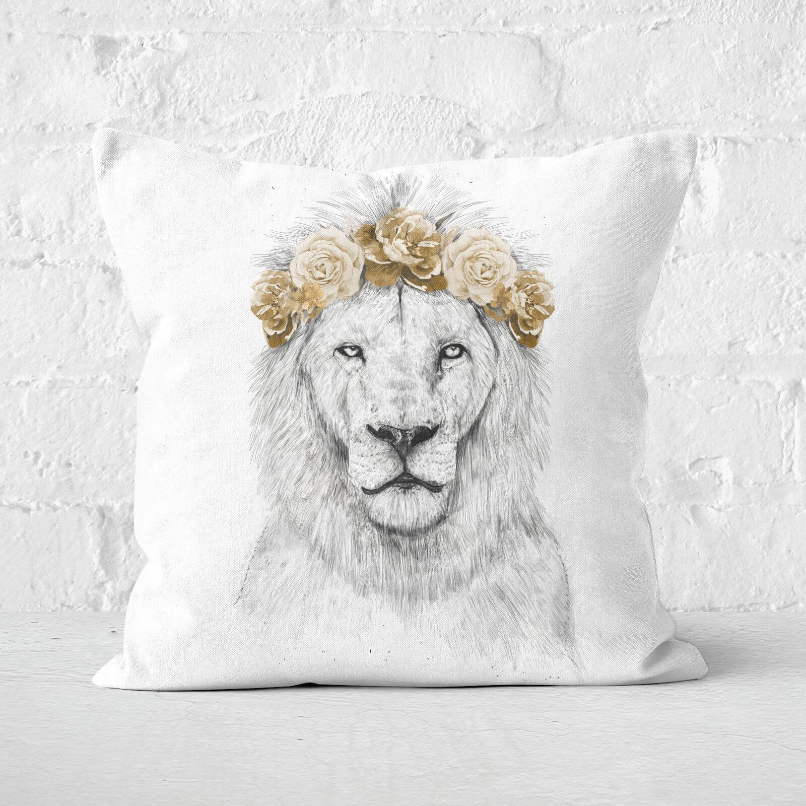 Festival Lion 2 Cushion Square Cushion - 60x60cm - Soft Touch