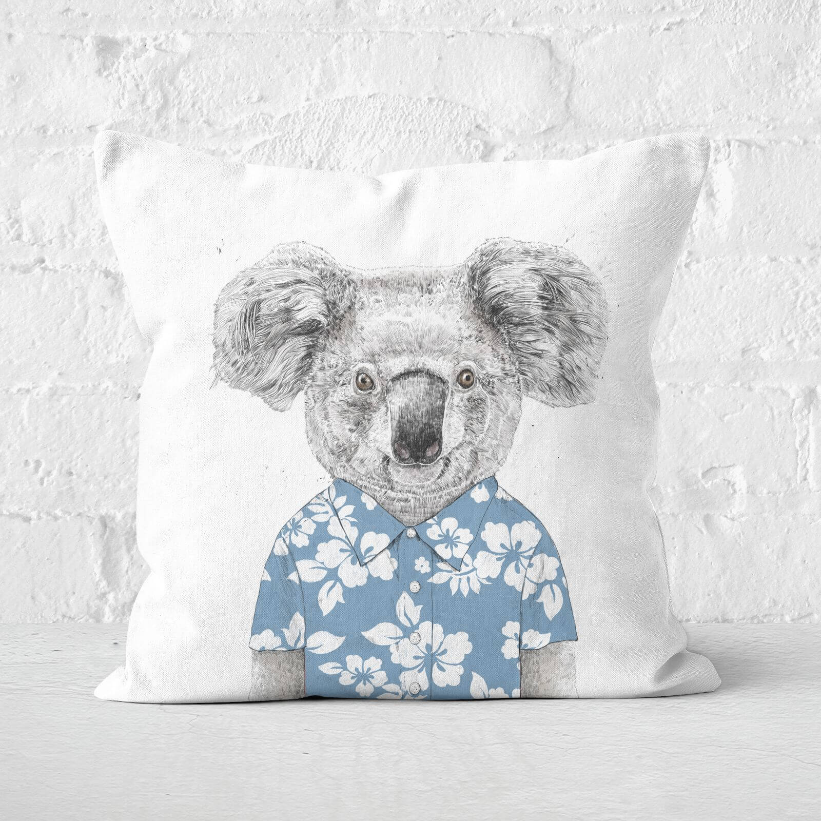 Summer Koala Blue Cushion Square Cushion - 60x60cm - Soft Touch