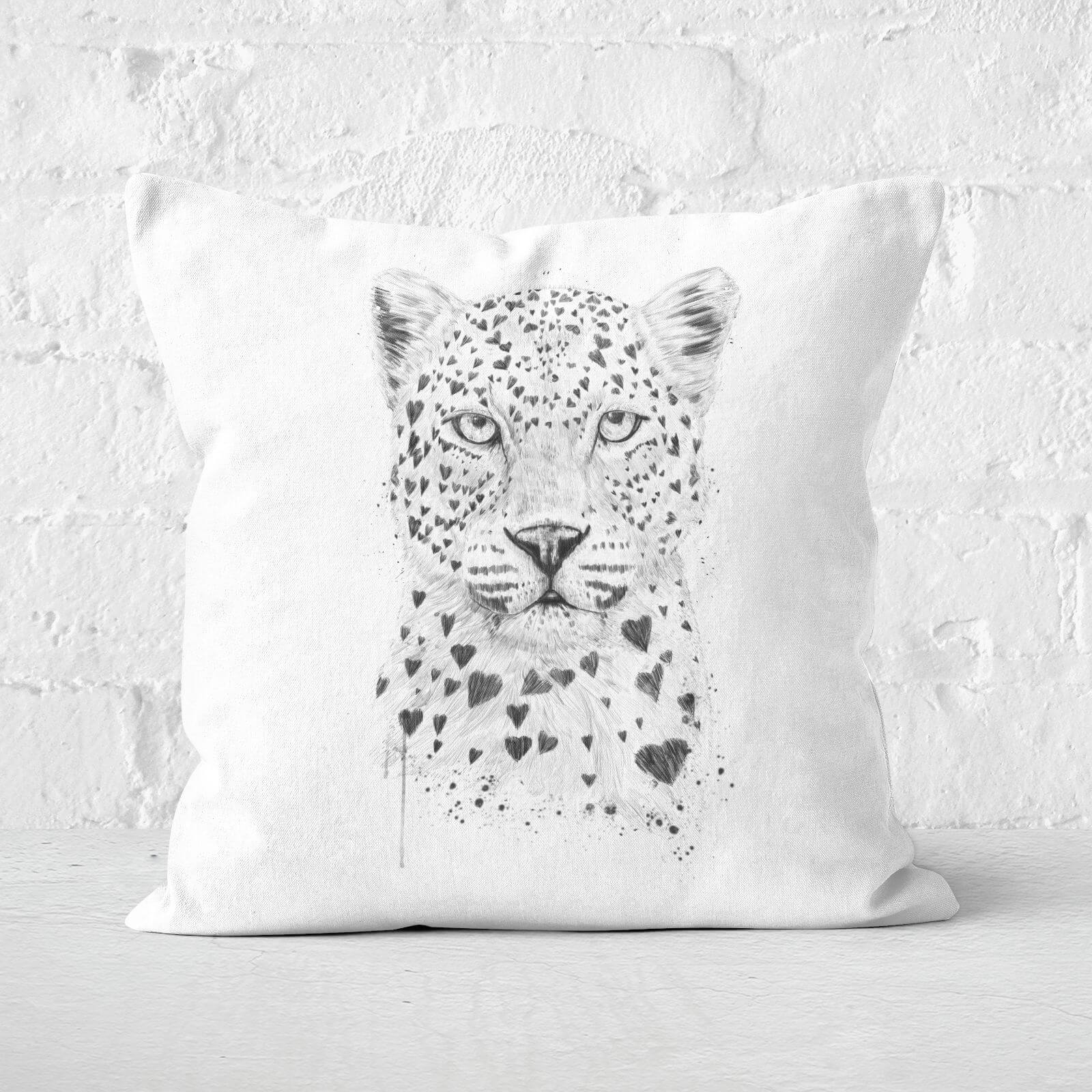 Lovely Leopard Cushion Square Cushion - 60x60cm - Soft Touch