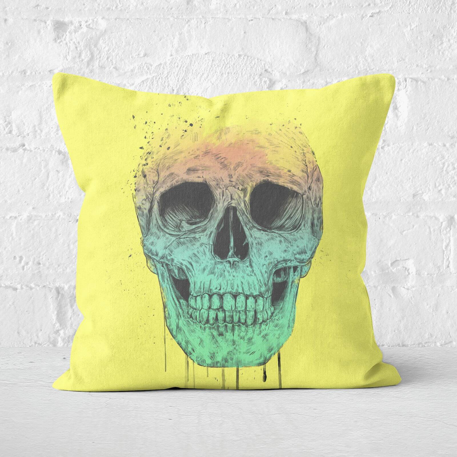 Pop Art Skull Cushion Square Cushion - 60x60cm - Soft Touch