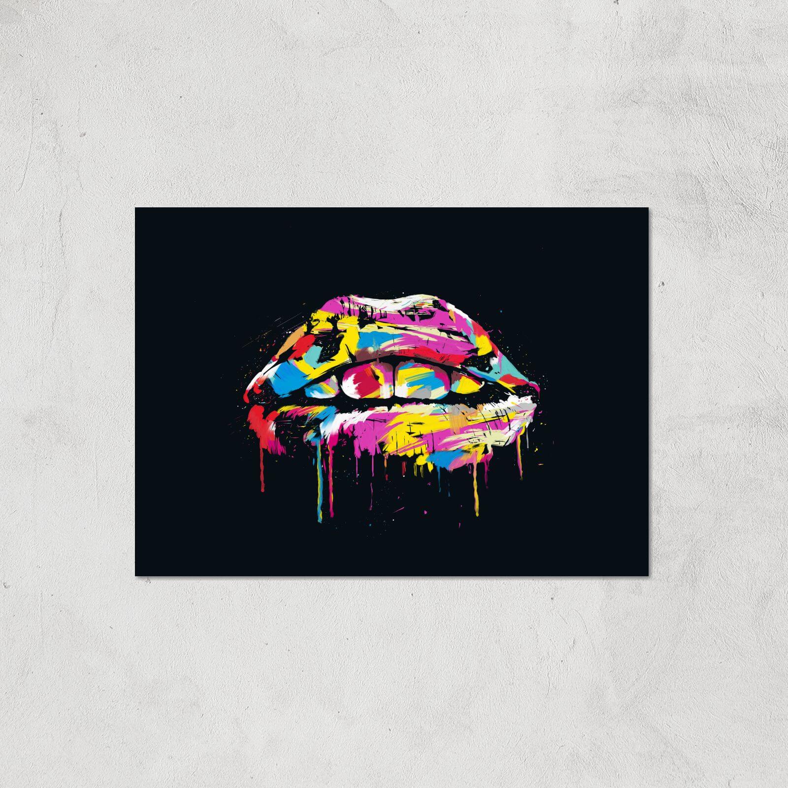 Colorful Lips Print Giclee Art Print - A4 - Print Only