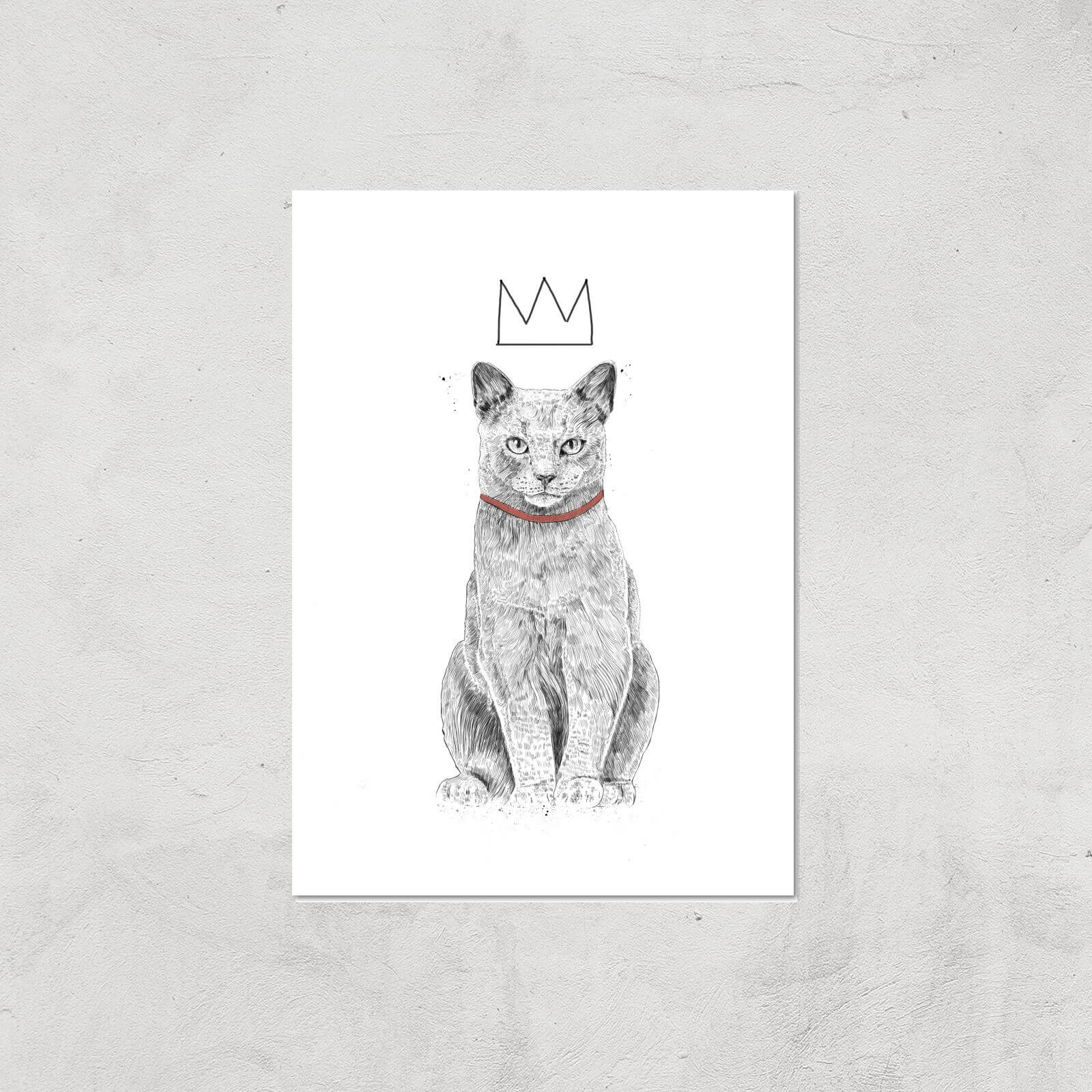King Of Everything Black & White Giclee Art Print - A3 - Print Only