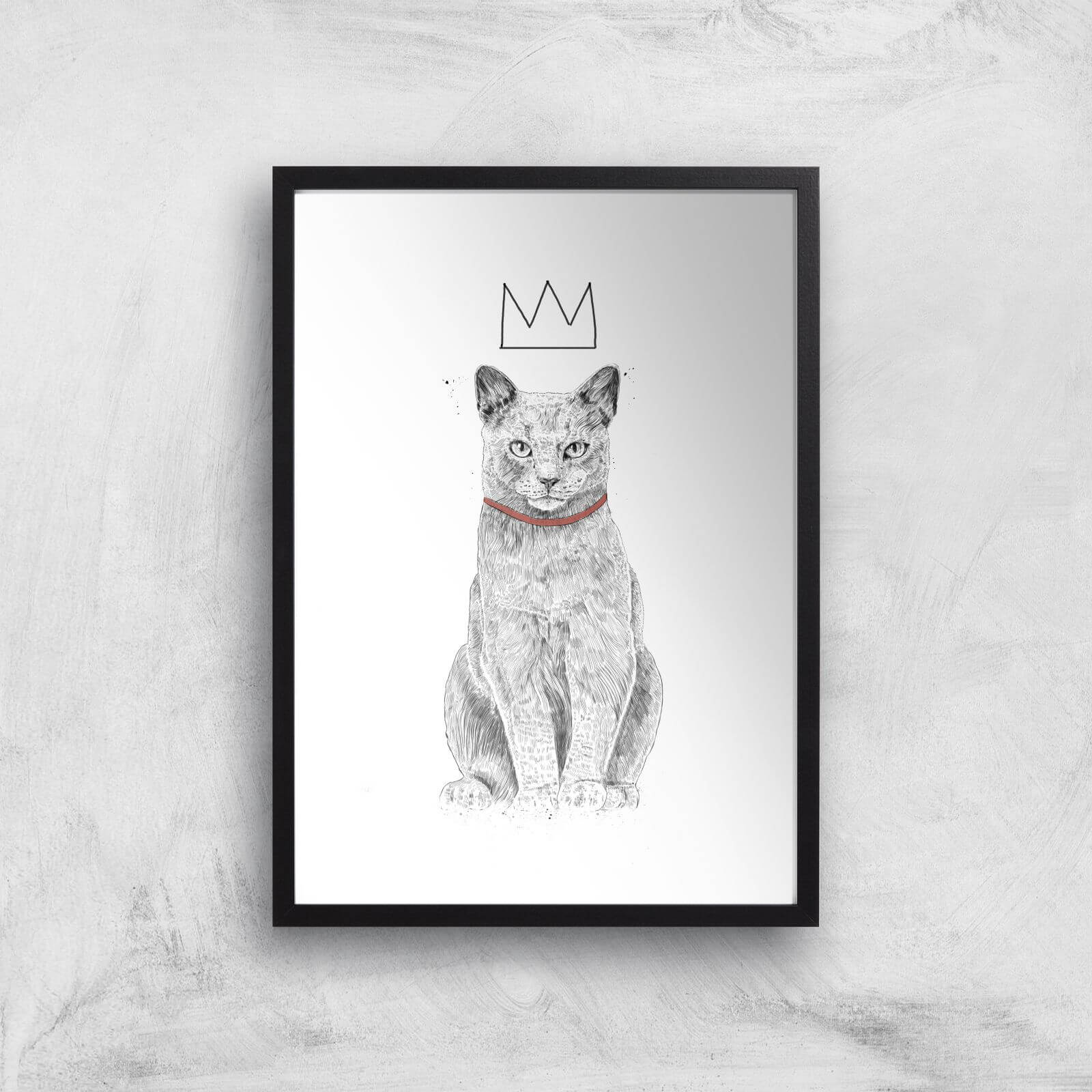 King Of Everything Black & White Giclee Art Print - A3 - Black Frame