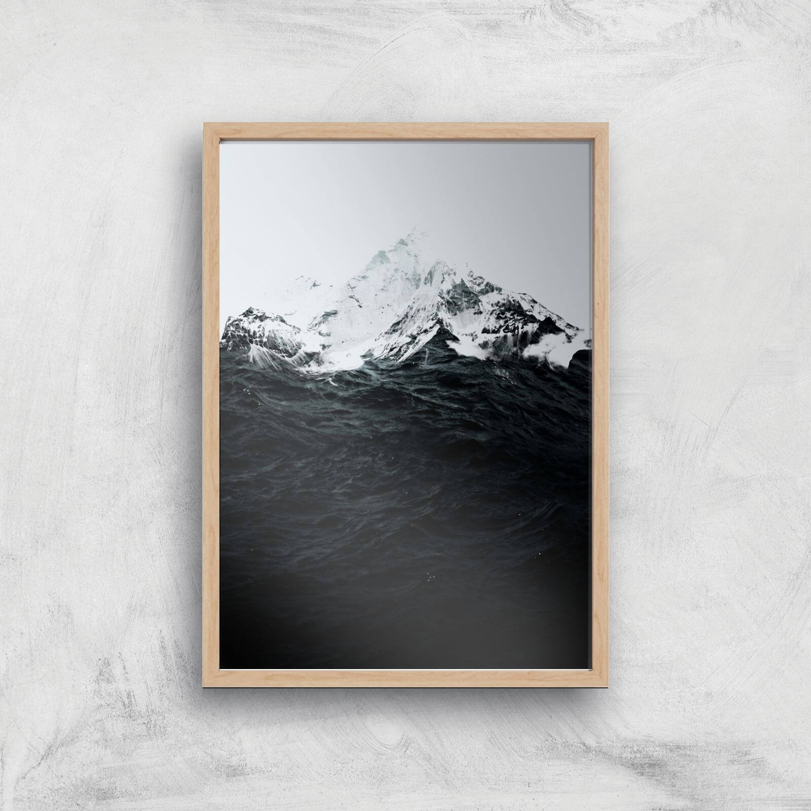 Those Waves Were Like Mountains Giclee Art Print - A4 - Wooden Frame