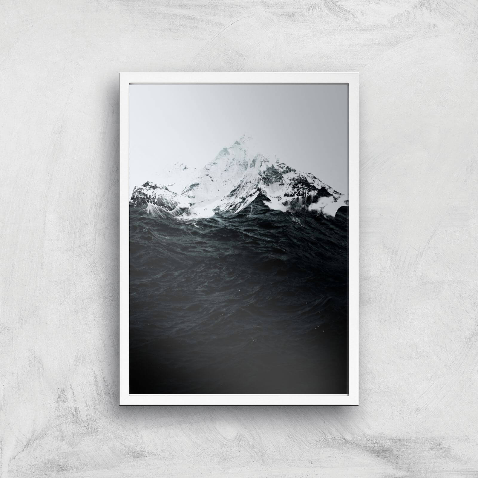 Those Waves Were Like Mountains Giclee Art Print - A3 - White Frame