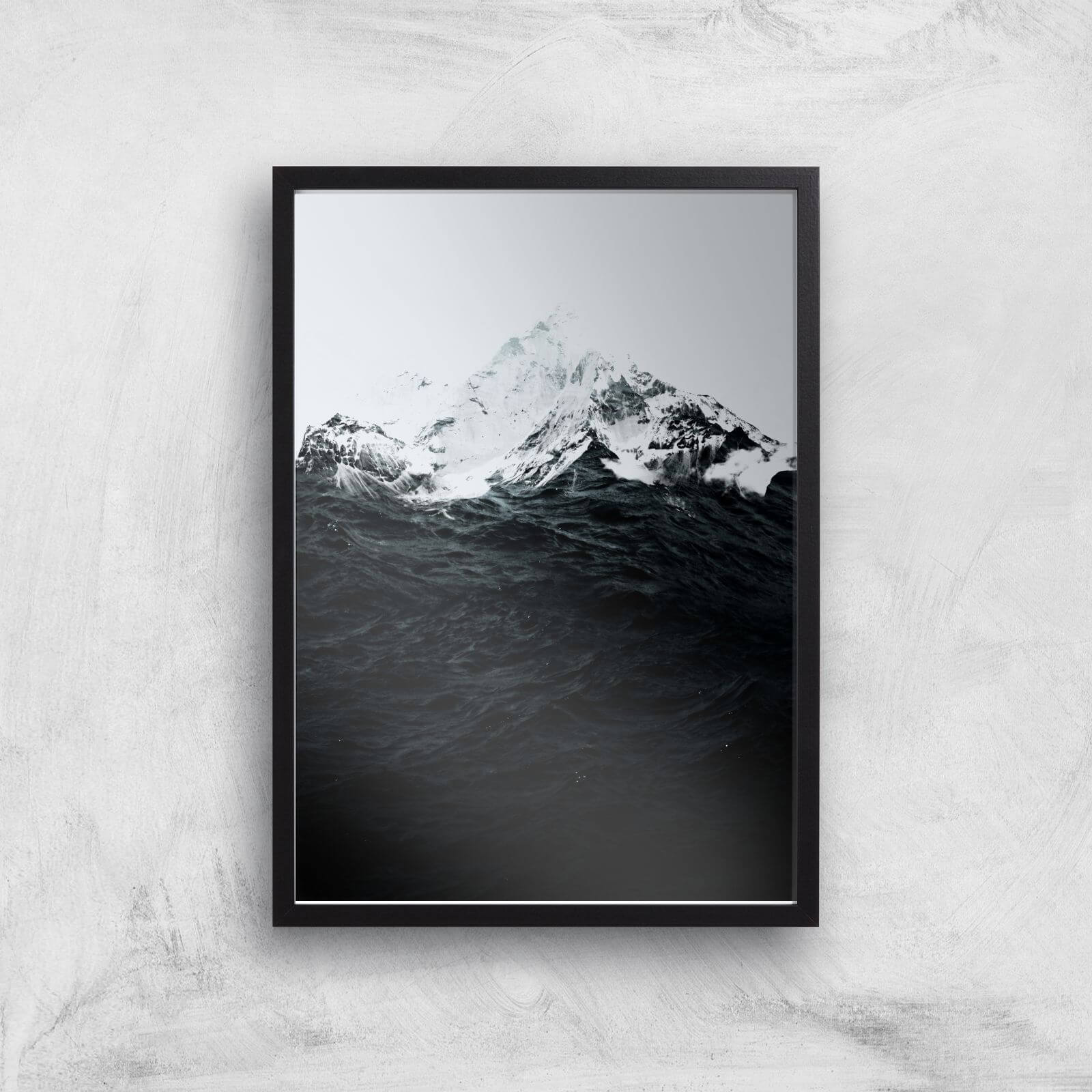 Those Waves Were Like Mountains Giclee Art Print - A2 - Black Frame