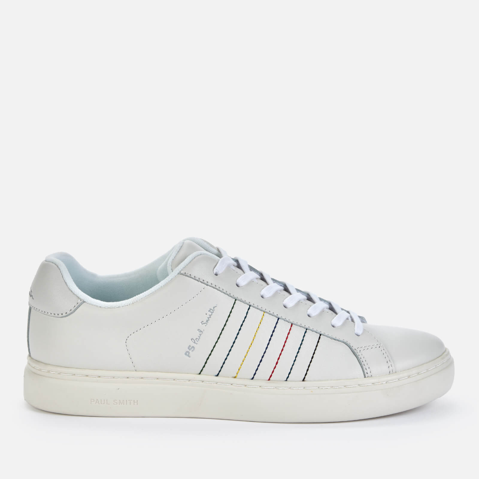 PS Paul Smith Men's Rex Embroidered Stripe Leather Trainers - White - UK 11
